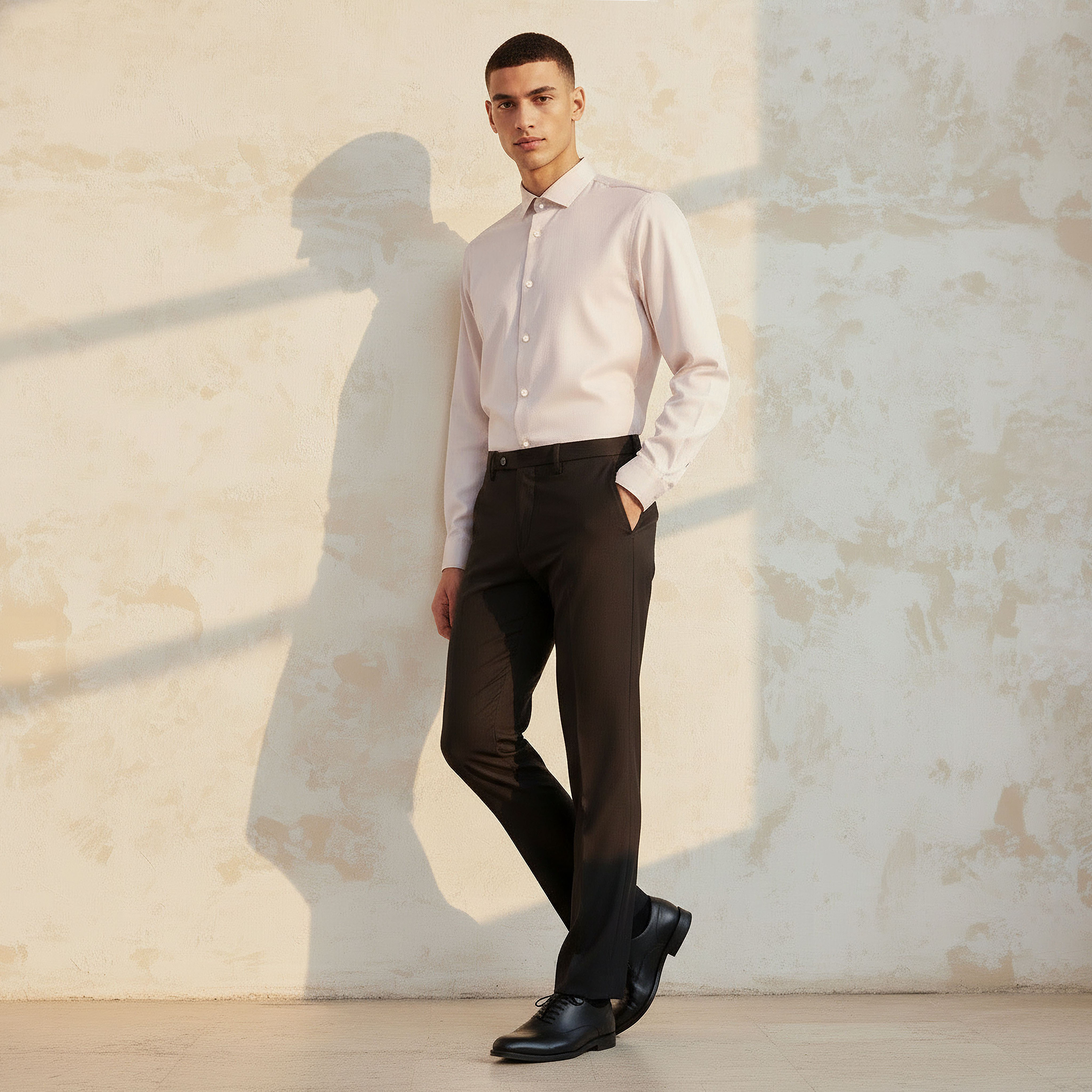 قميص بقصة عادية وياقة وملمس بارز وأكمام طويلة للرجال-men-clothing-shirts-image-6