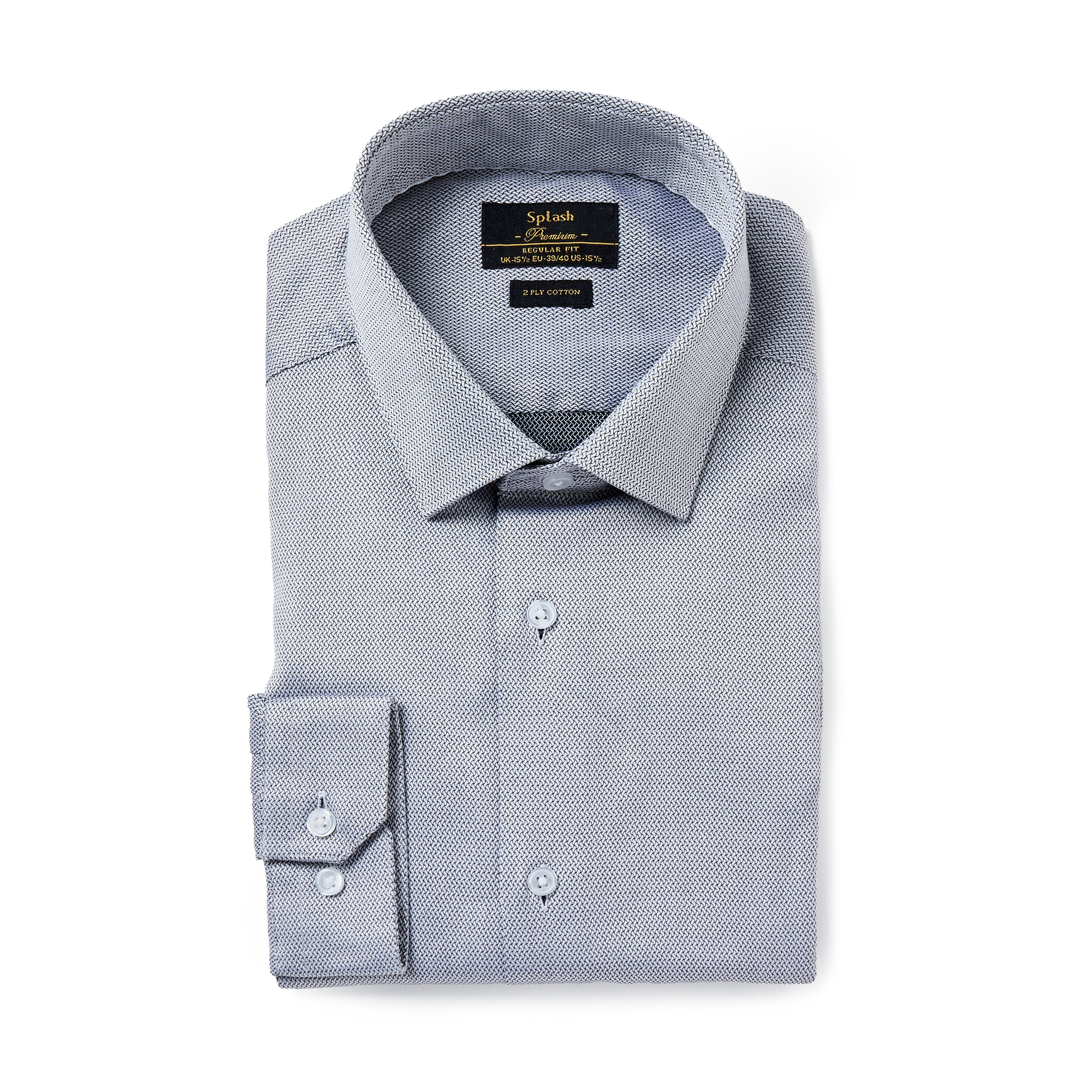 قميص بارز الملمس بقصّة عادية وأكمام طويلة-men-clothing-shirts-image-5