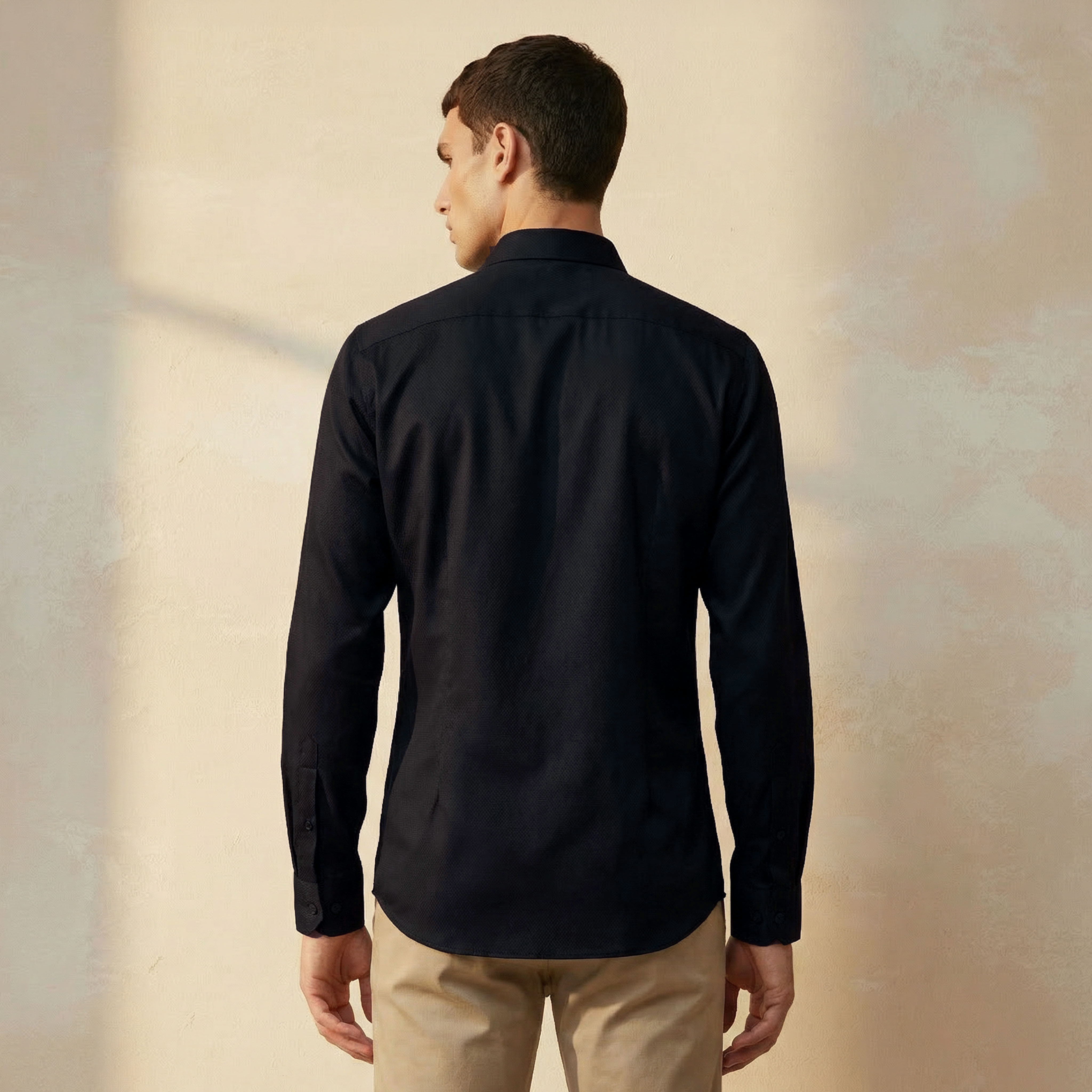 Men Slim Fit Collared Textured Long Sleeves Shirt-PROMO_SP_BH_2FOR17_110625-image-4