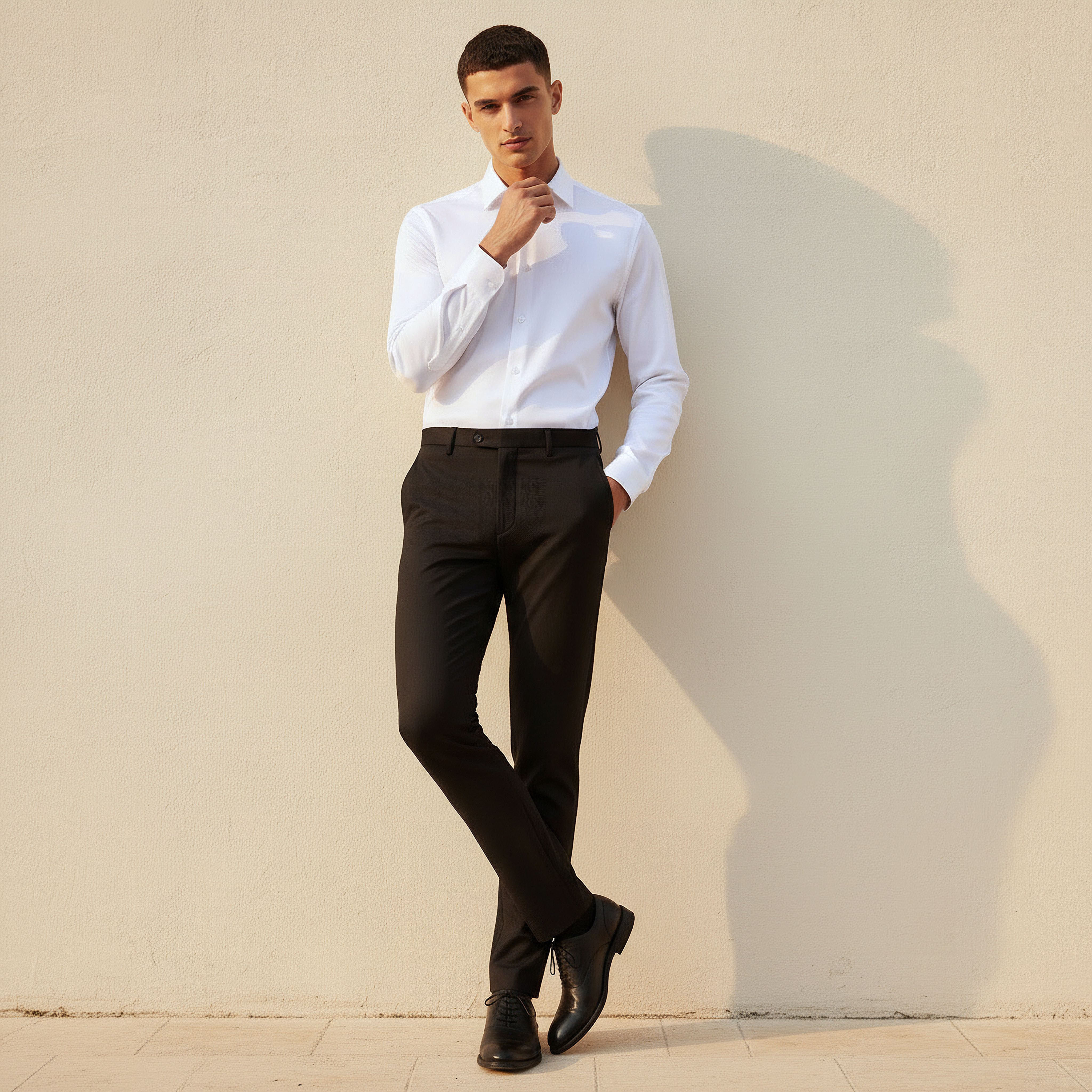 Men Slim Fit Collared Textured Long Sleeves Shirt-men-clothing-shirts-image-3