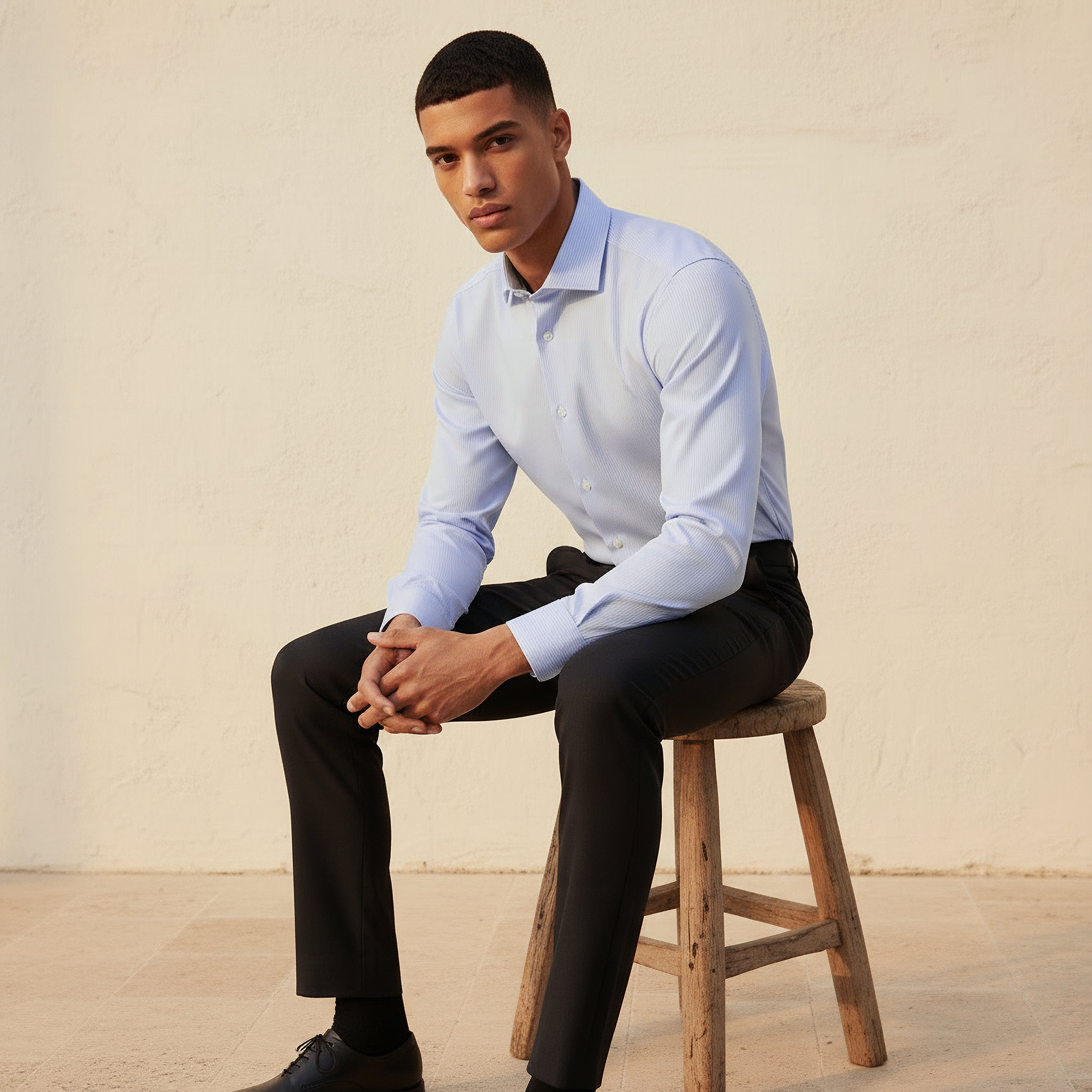 Men Slim Fit Collared Striped Long Sleeves Shirt-men-clothing-shirts-image-6