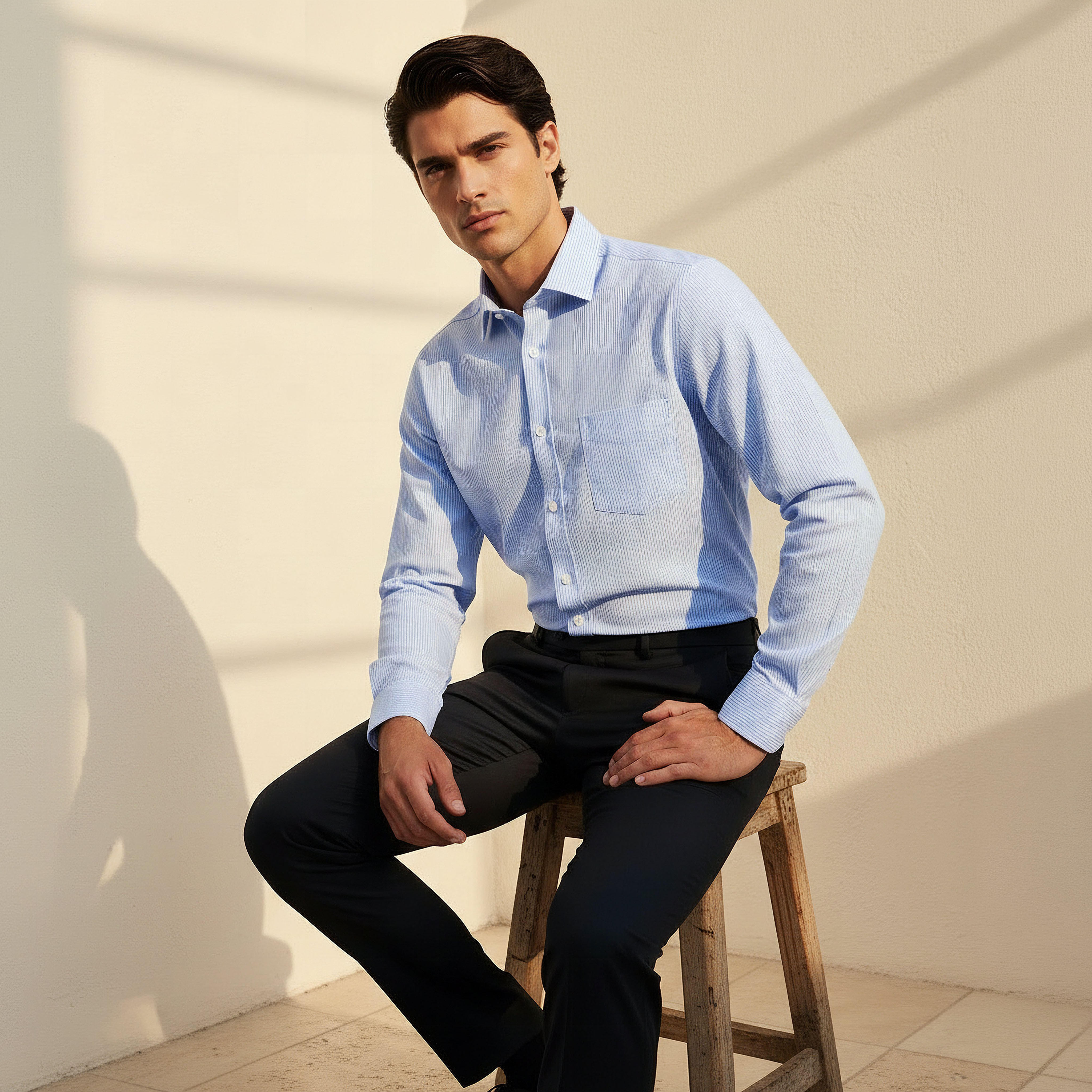 قميص رجالي مخطط بياقة وقصة عادية وأكمام طويلة-men-clothing-shirts-image-7