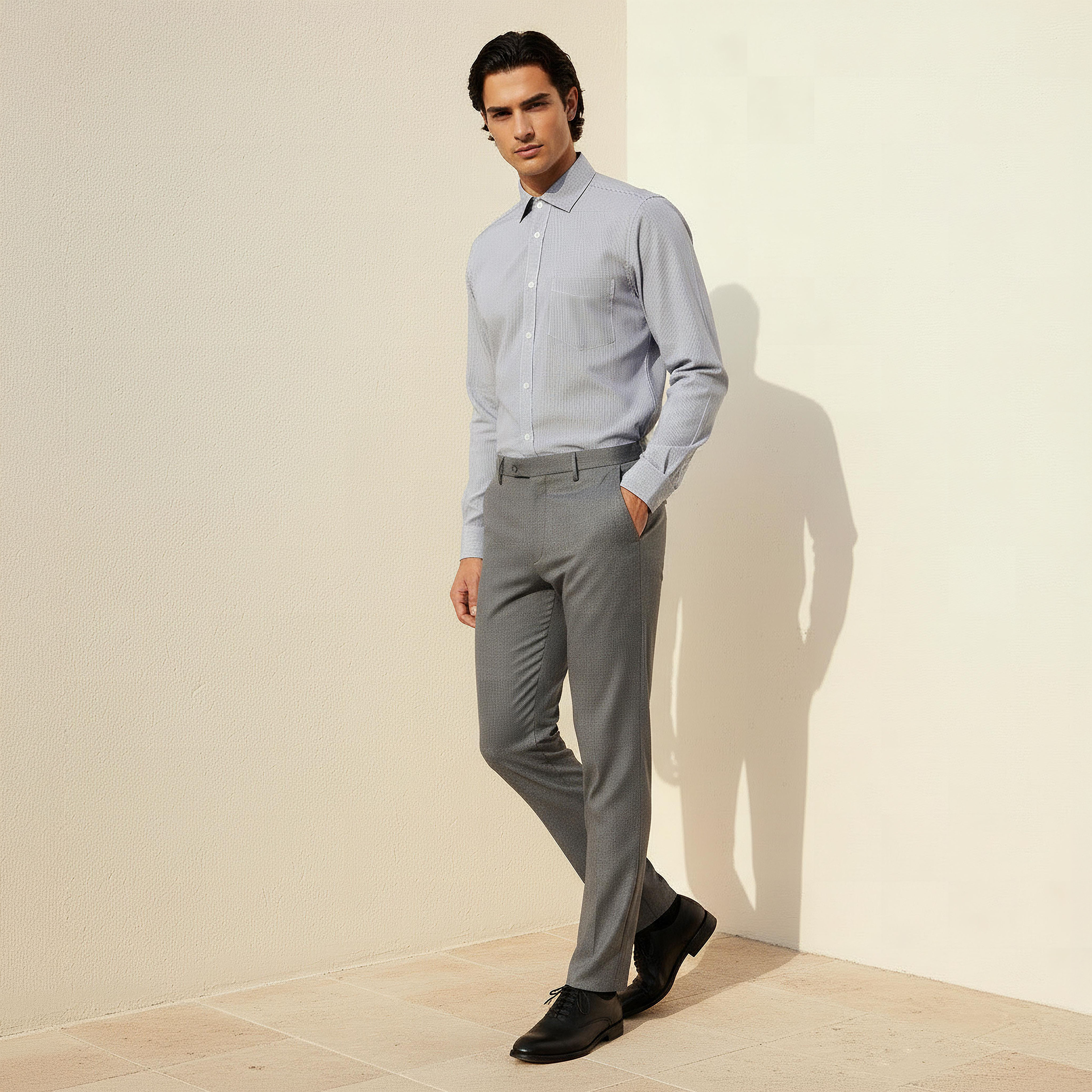 Men Regular Fit Collared Striped Long Sleeves Shirt-men-clothing-shirts-image-3