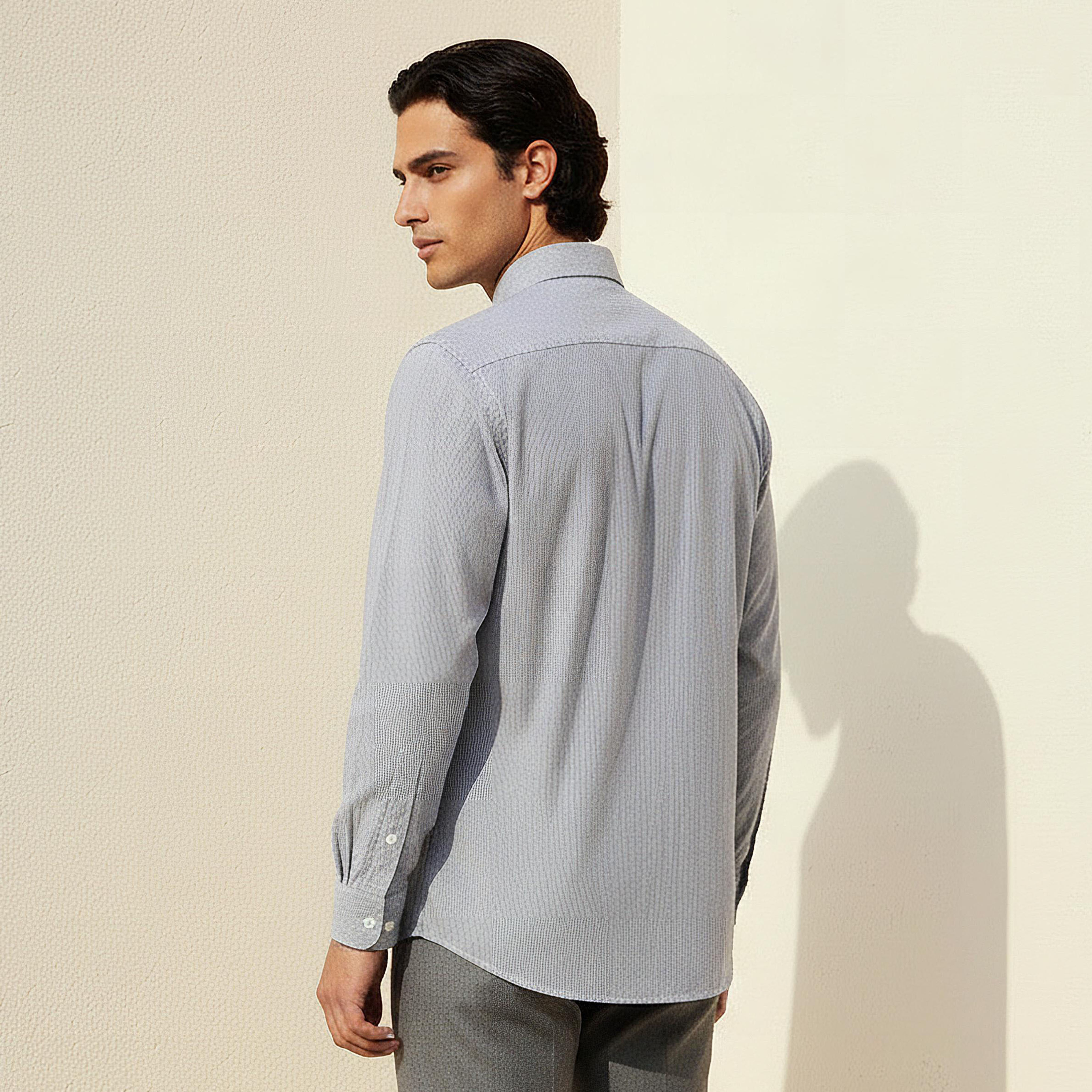 Men Regular Fit Collared Striped Long Sleeves Shirt-men-clothing-shirts-image-4