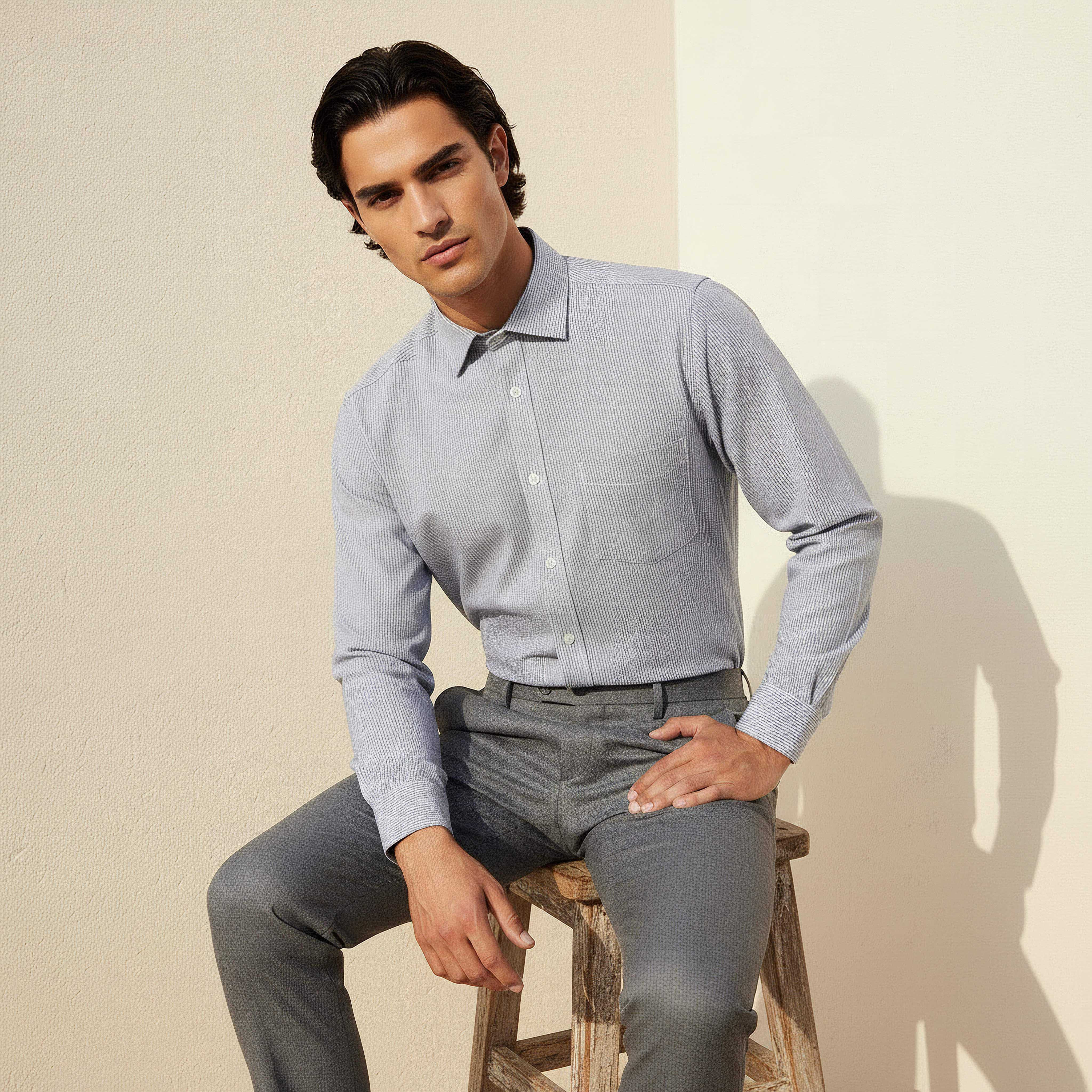 قميص رجالي مخطط بياقة وقصة عادية وأكمام طويلة-men-clothing-shirts-image-7