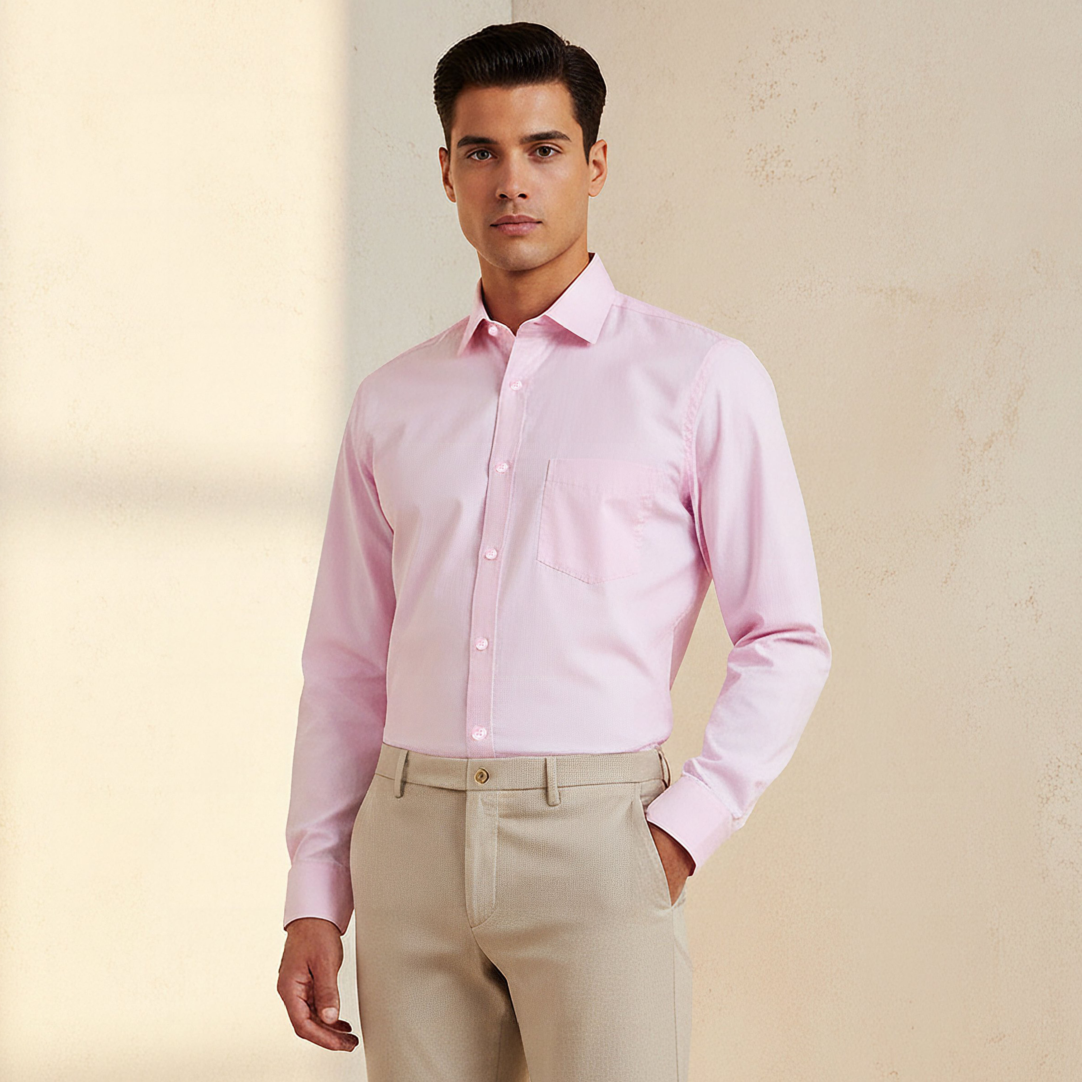 Men Regular Fit Collared Checked Long Sleeves Philaphil Shirt-men-clothing-shirts-image-1