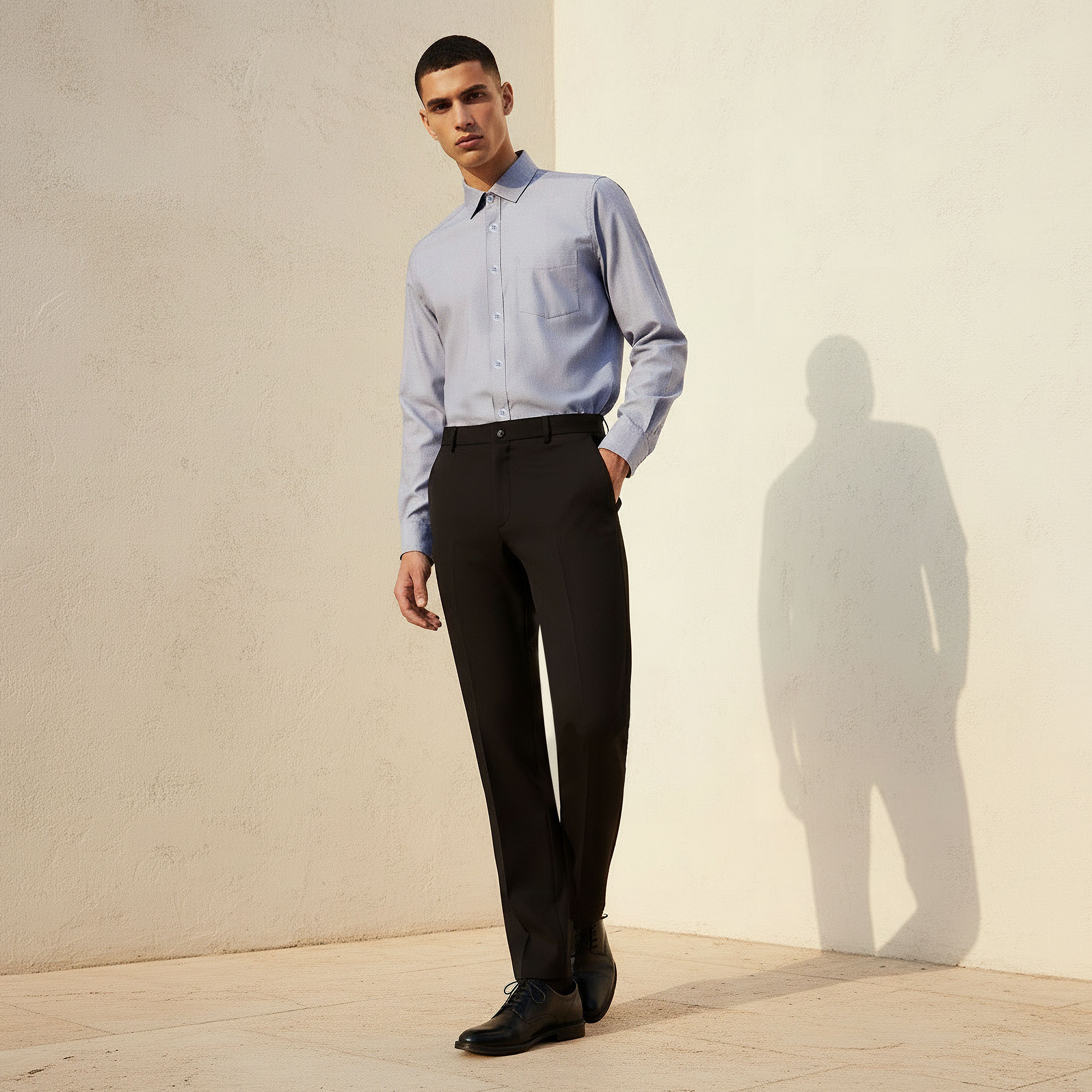 قميص فيلافيل كاروهات بقصة عادية وأكمام طويلة-men-clothing-shirts-image-4