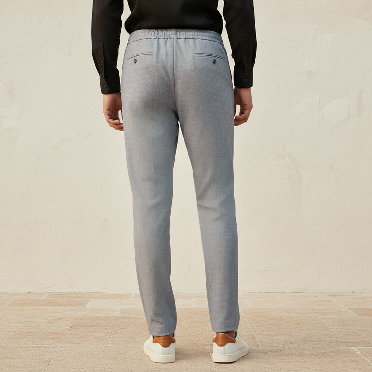 Regular Fit Flexi Waist Formal Trousers-men-clothing-bottoms-trousersandchinos-trousers-image-4