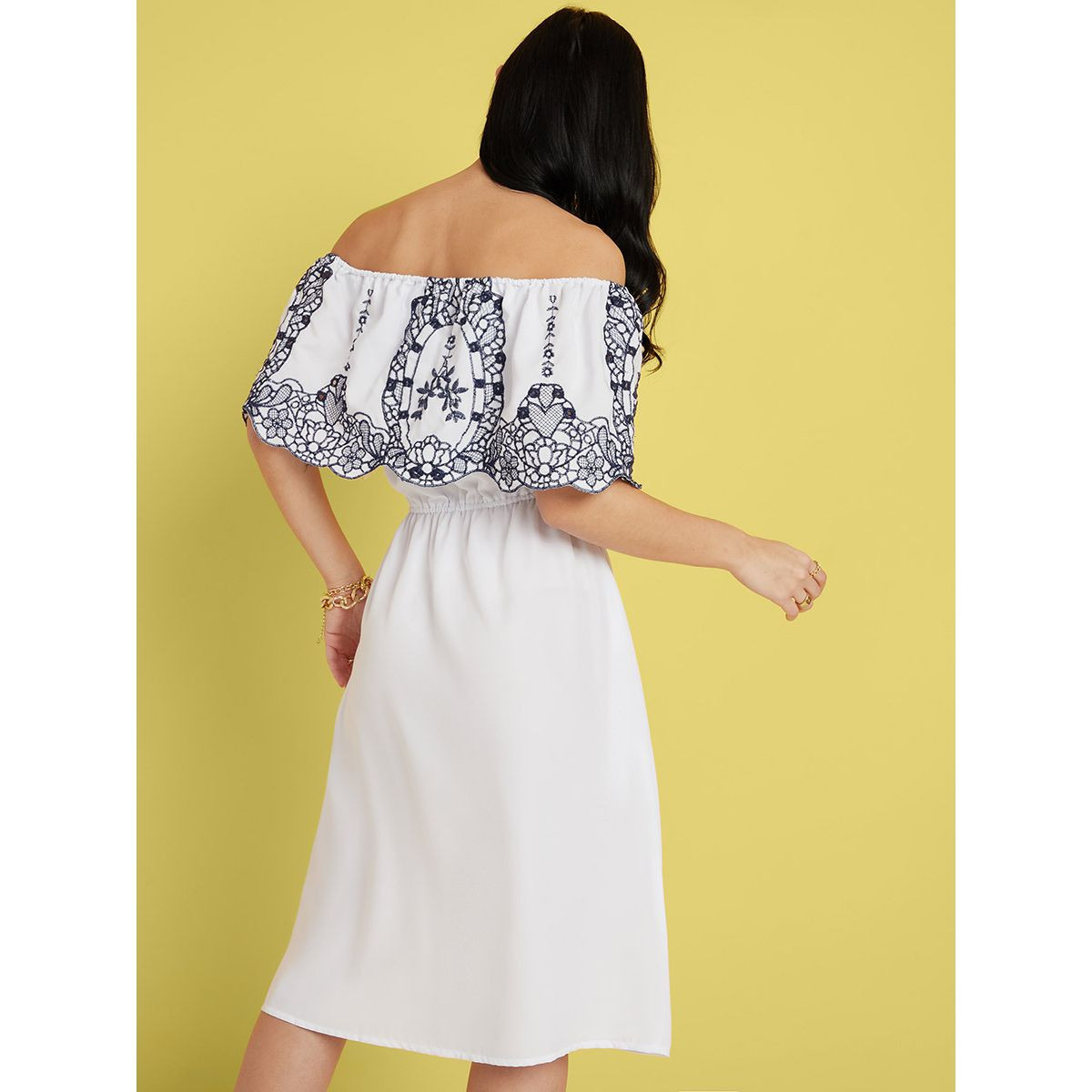 Styli Off Shoulder Embroidered Detail A-Line Midi Dress-women-clothing-dresses-image-4