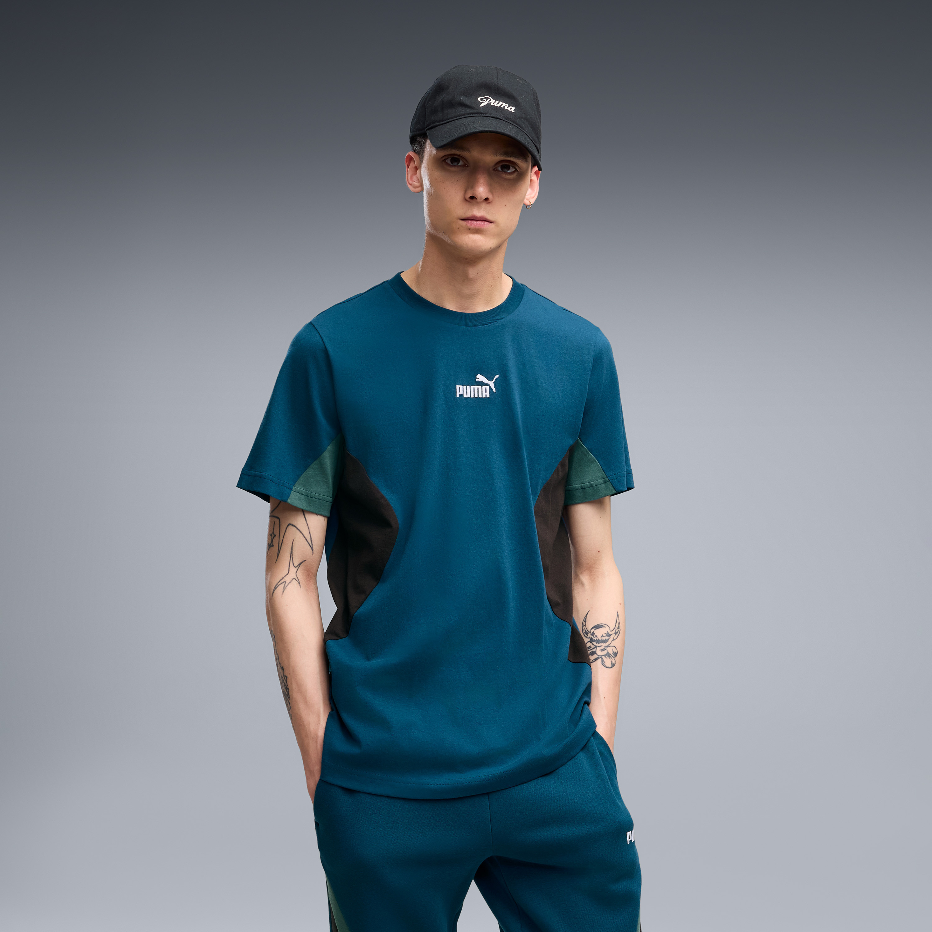 بوما - تيشيرت رجالي أساسي ياقة دائرية بلوك-men-clothing-sportswearandactivewear-tshirtsandpolos-image-1