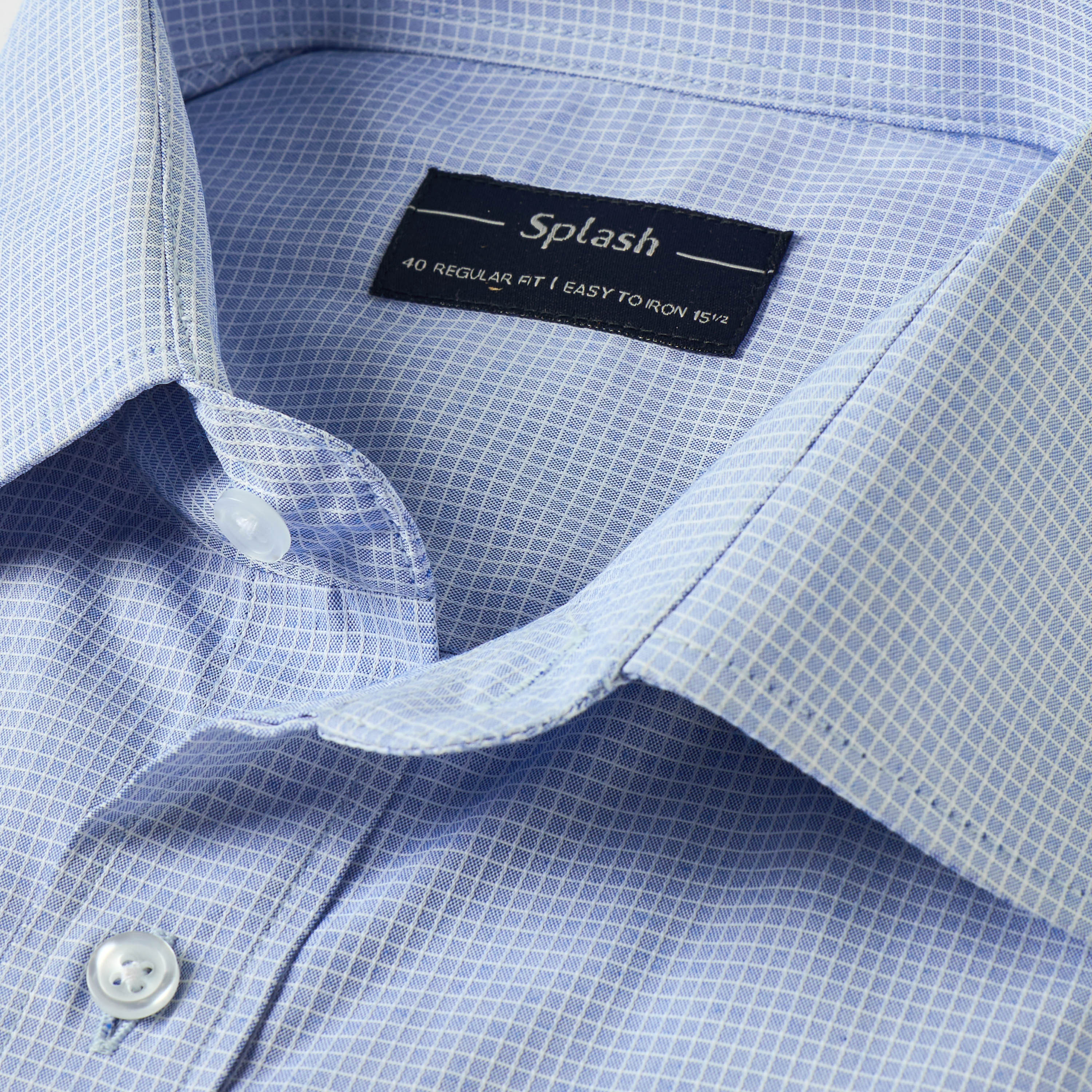 قميص كاروهات بقصة عادية وياقة وأكمام طويلة-men-clothing-shirts-image-2