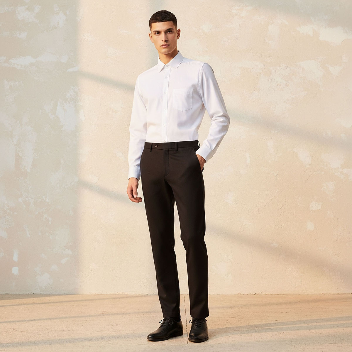 Regular Fit Collared Textured Long Sleeves Shirt-men-clothing-shirts-image-3
