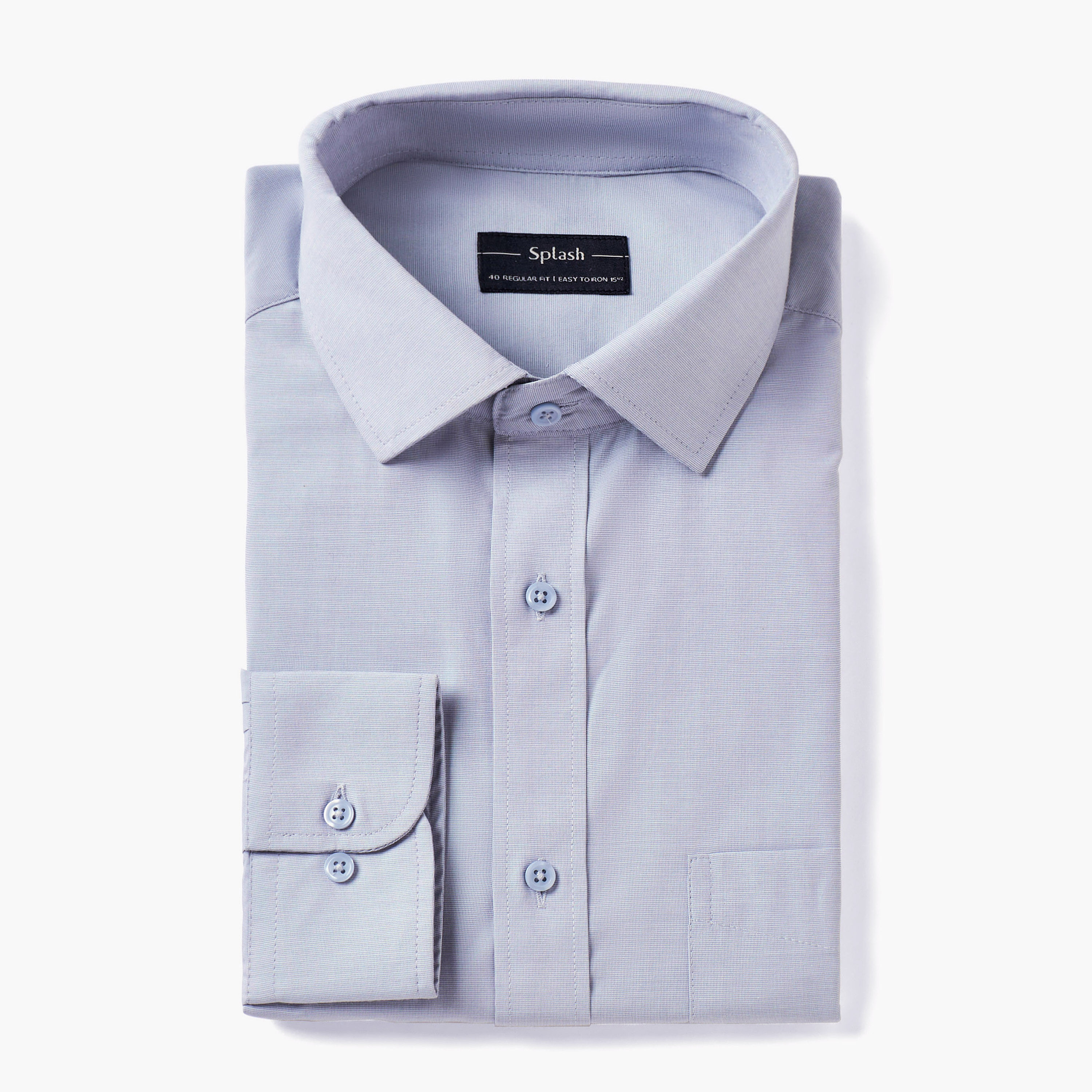 Regular Fit Collared Textured Long Sleeves Shirt-men-clothing-shirts-image-5