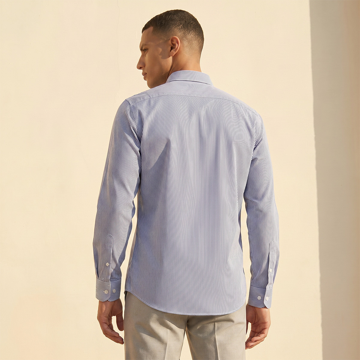 Regular Fit Collared Striped Long Sleeves Shirt-men-clothing-shirts-image-4