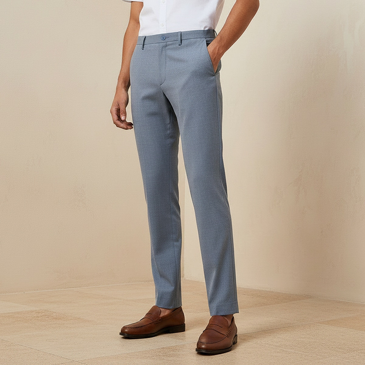 بنطلون رسمي رجالي بقصة ضيقة-men-clothing-trousersandchinos-trousers-image-1