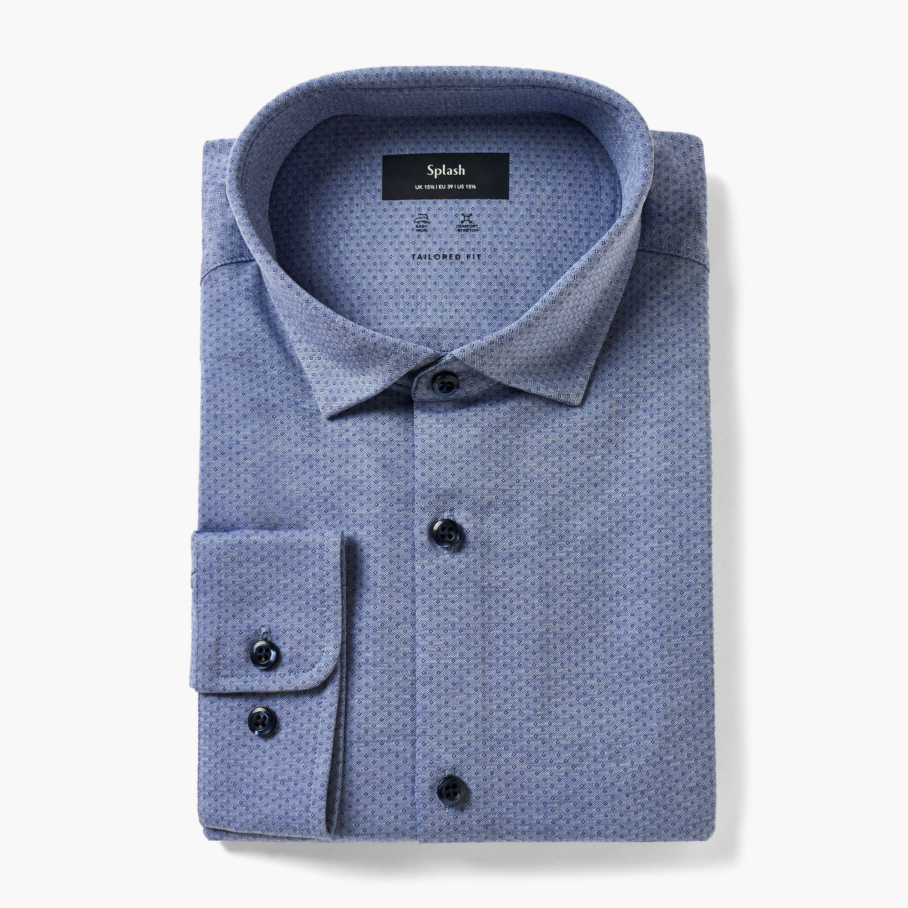 قميص بارز الملمس بقصة وياقة عادية وأكمام طويلة-men-clothing-shirts-image-5