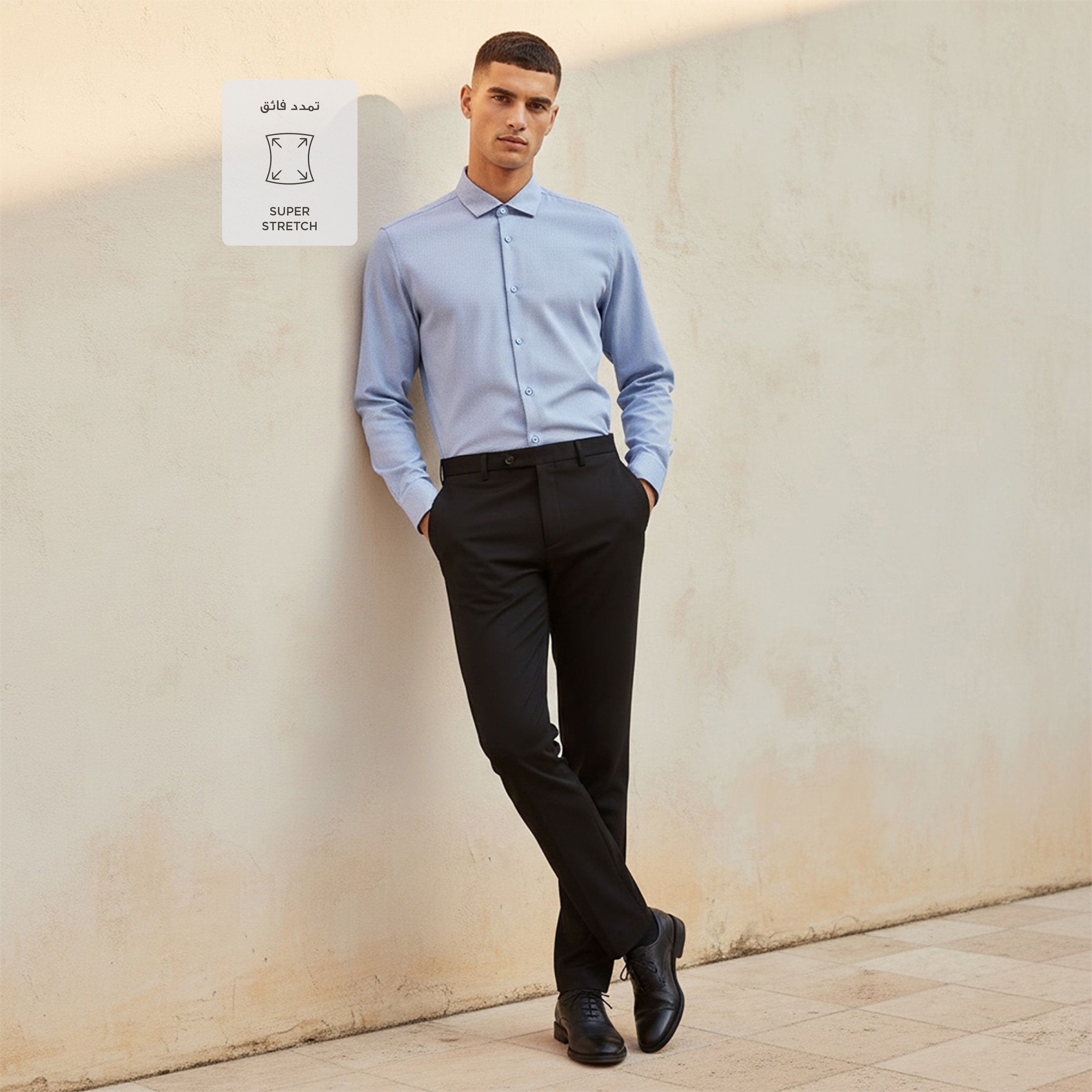 Regular Fit Collared Textured Long Sleeves Shirt-men-clothing-shirts-image-3