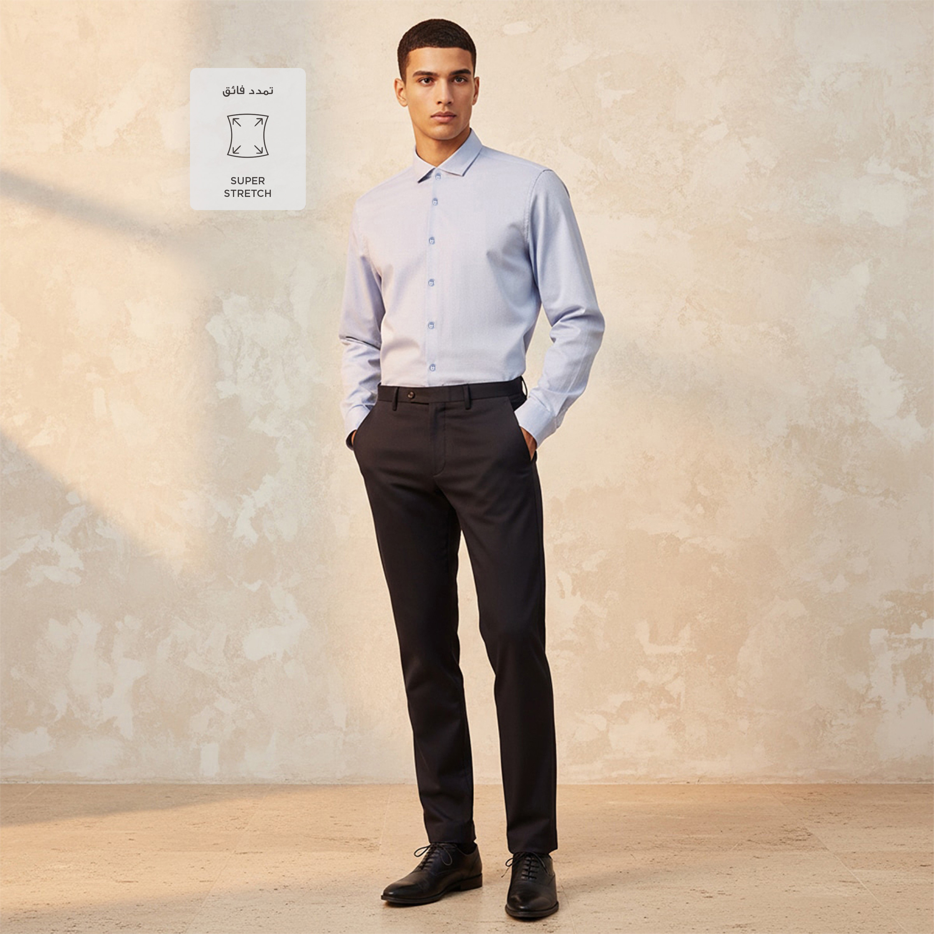 قميص بارز الملمس بقصة عادية وأكمام طويلة-men-clothing-shirts-image-3
