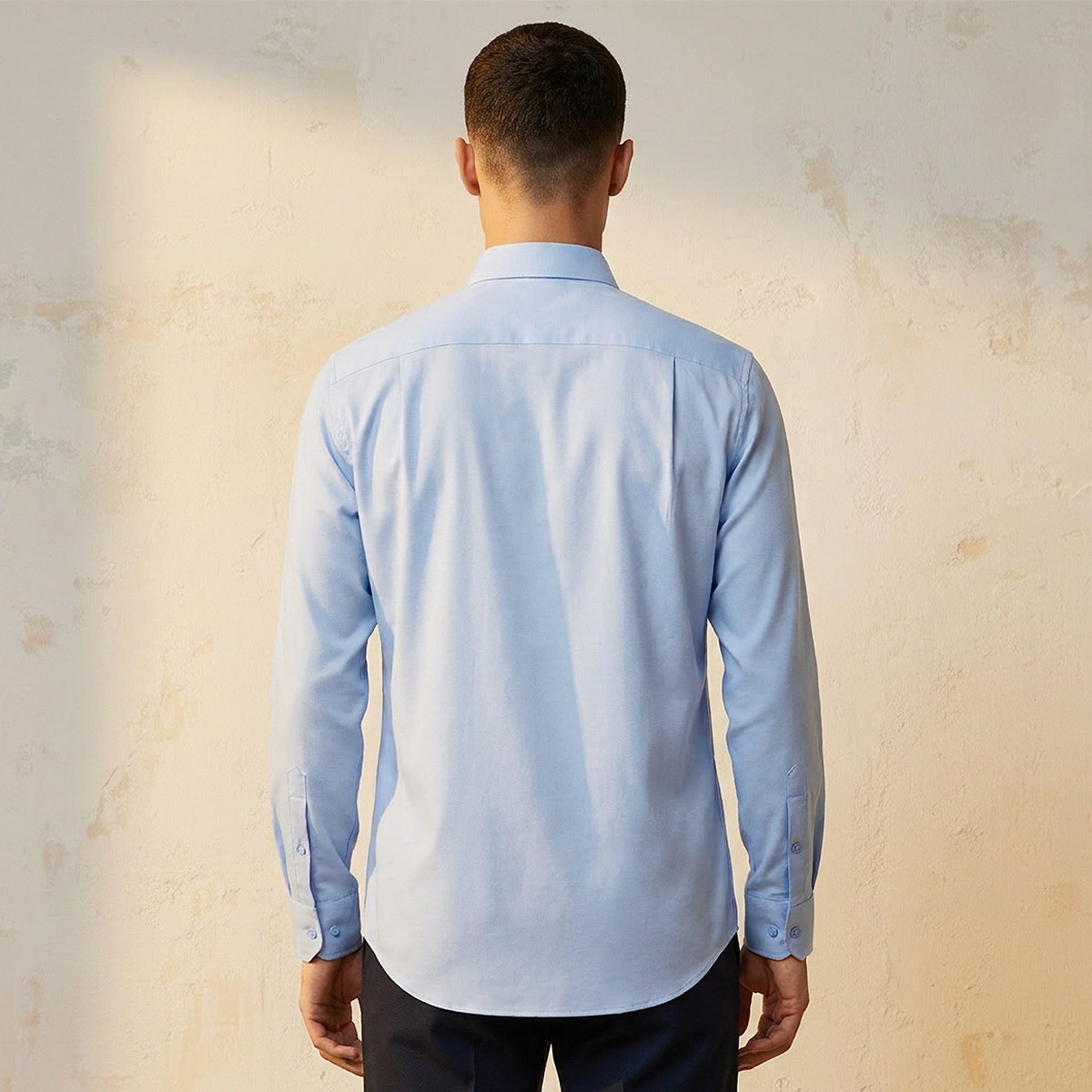 Regular Fit Collared Long Sleeves Shirt-men-clothing-shirts-image-3