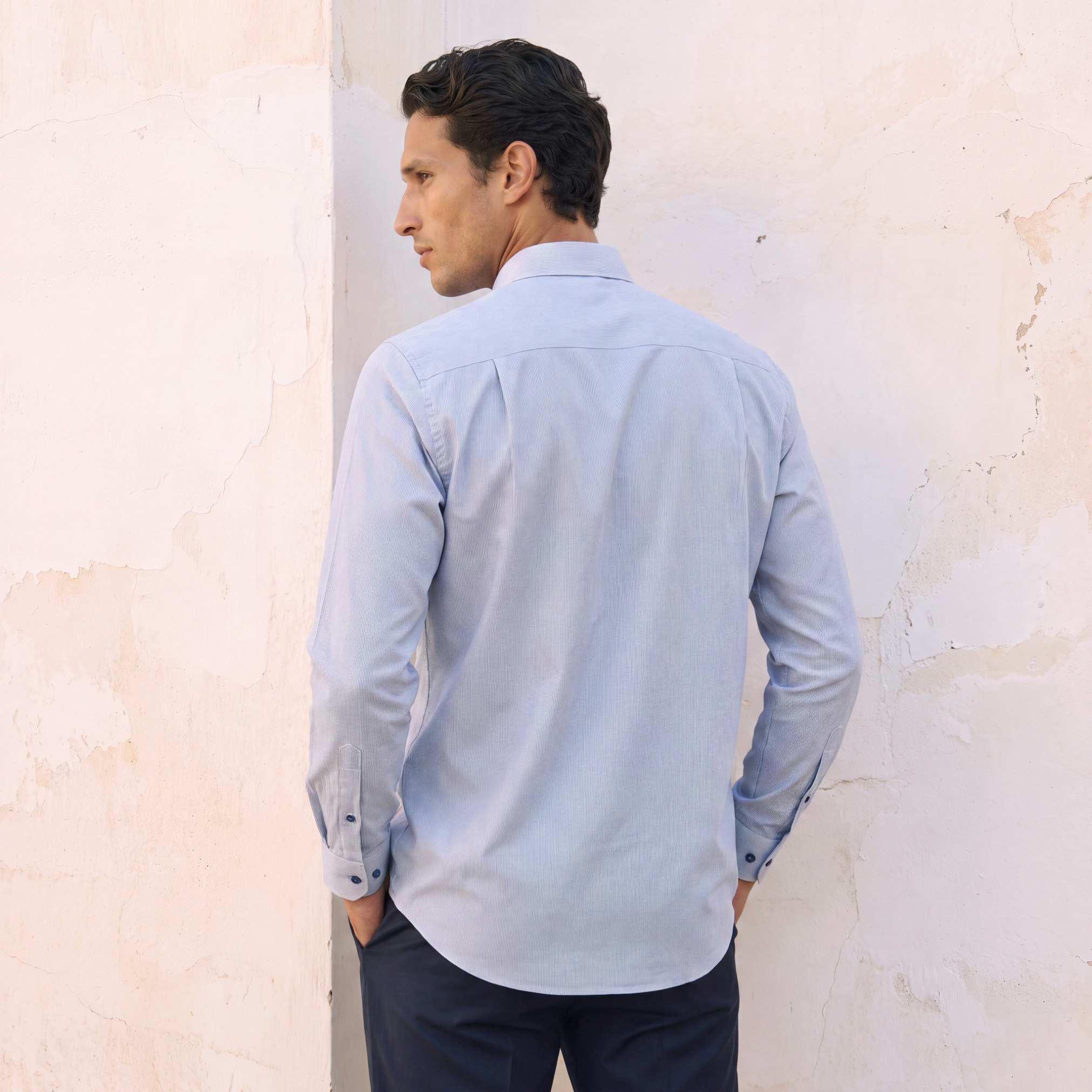 Regular Fit Collared Striped Long Sleeves Shirt-men-clothing-shirts-image-3