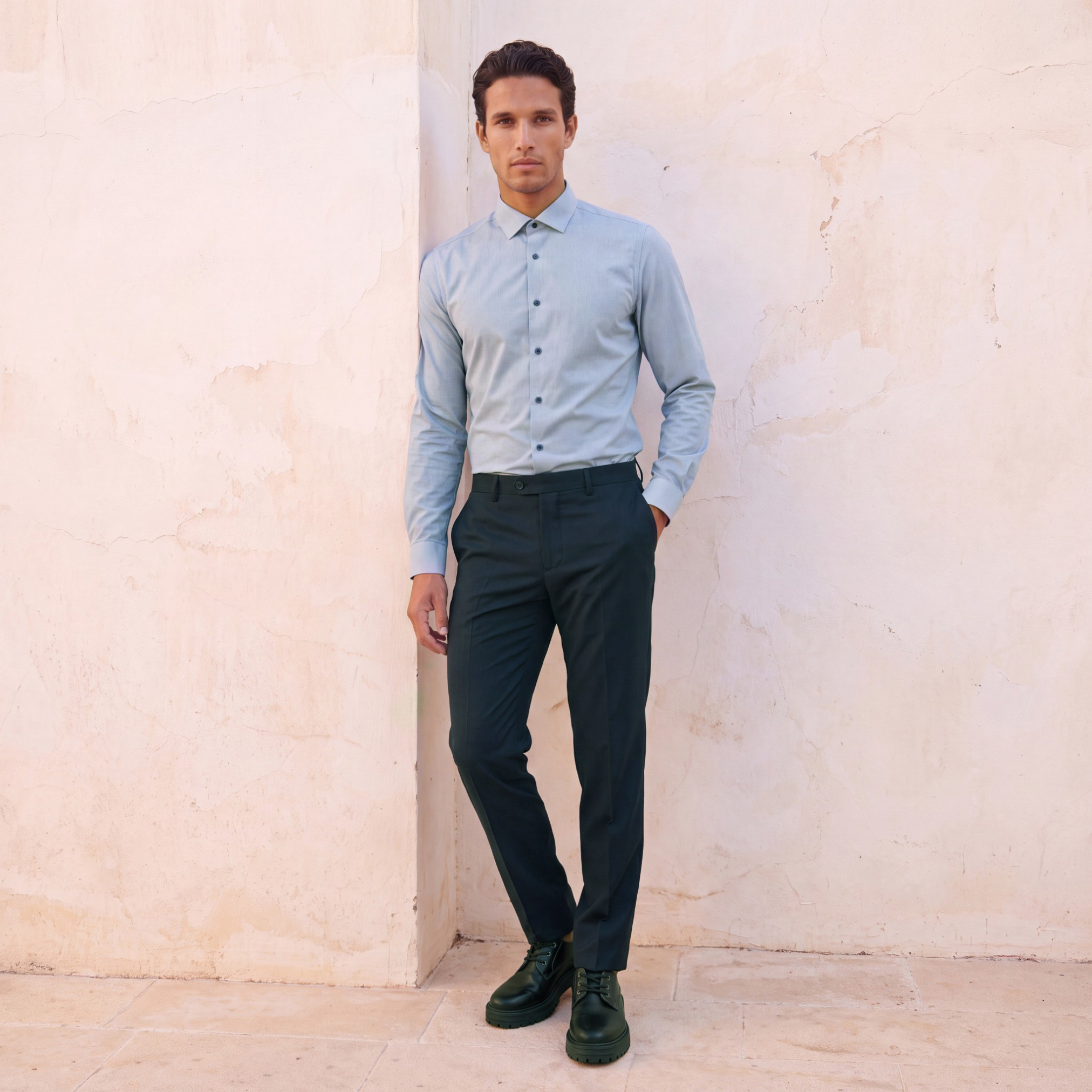 Regular Fit Collared Striped Long Sleeves Shirt-men-clothing-shirts-image-4