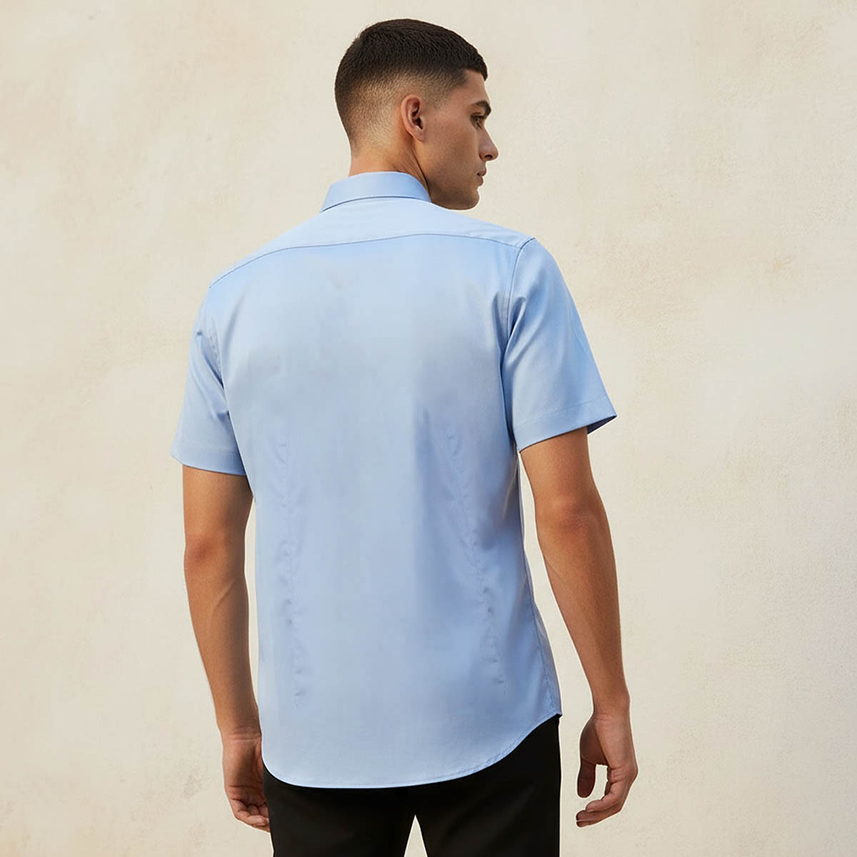 قميص بقصة سليم وياقة عادية وأكمام قصيرة-men-clothing-shirts-image-4