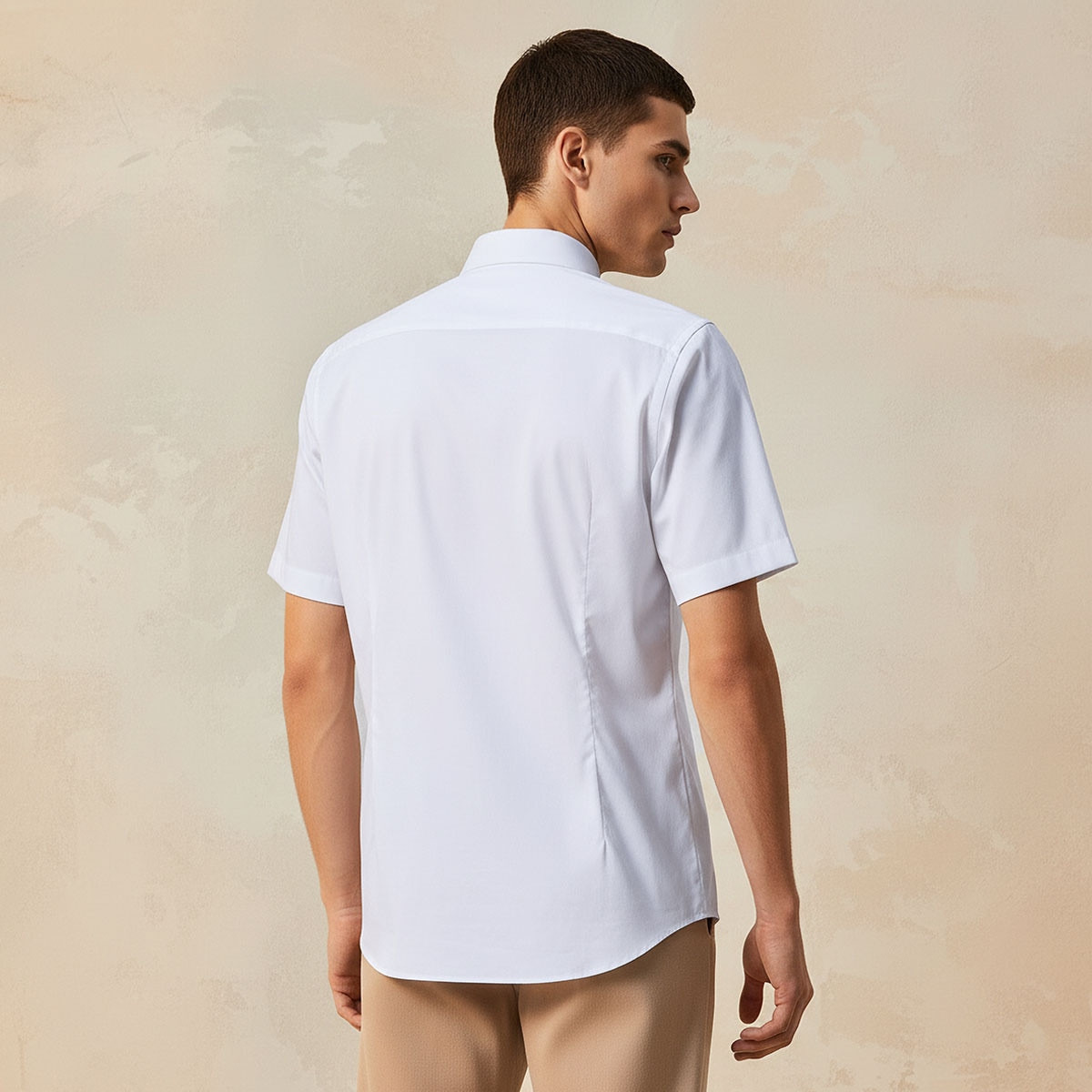 Slim Fit Collared Short Sleeves Shirt-men-clothing-shirts-image-4