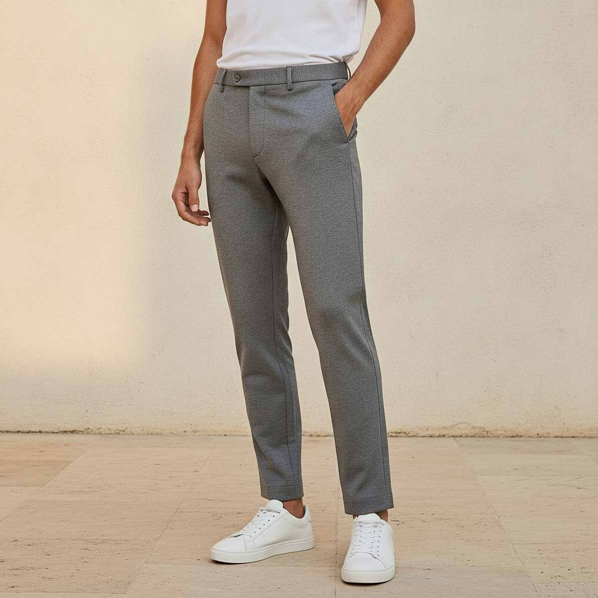 Slim Fit Formal Textured Trousers-men-clothing-coordsets-image-1