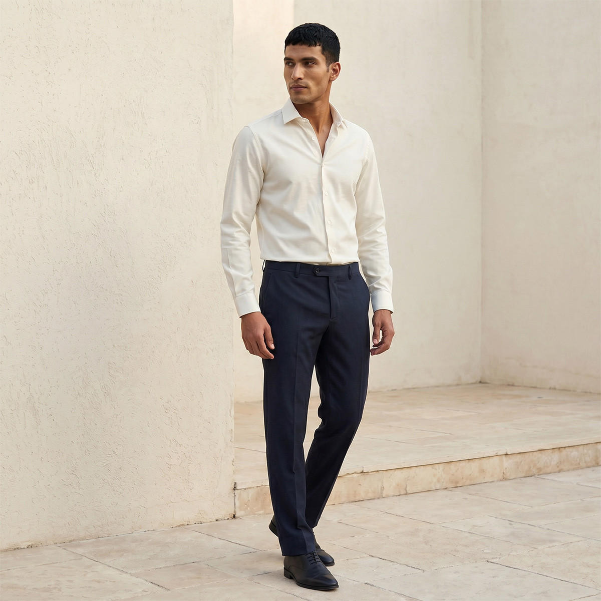 قميص بياقة عادية وأكمام طويلة وقصة سليم-men-clothing-shirts-image-4