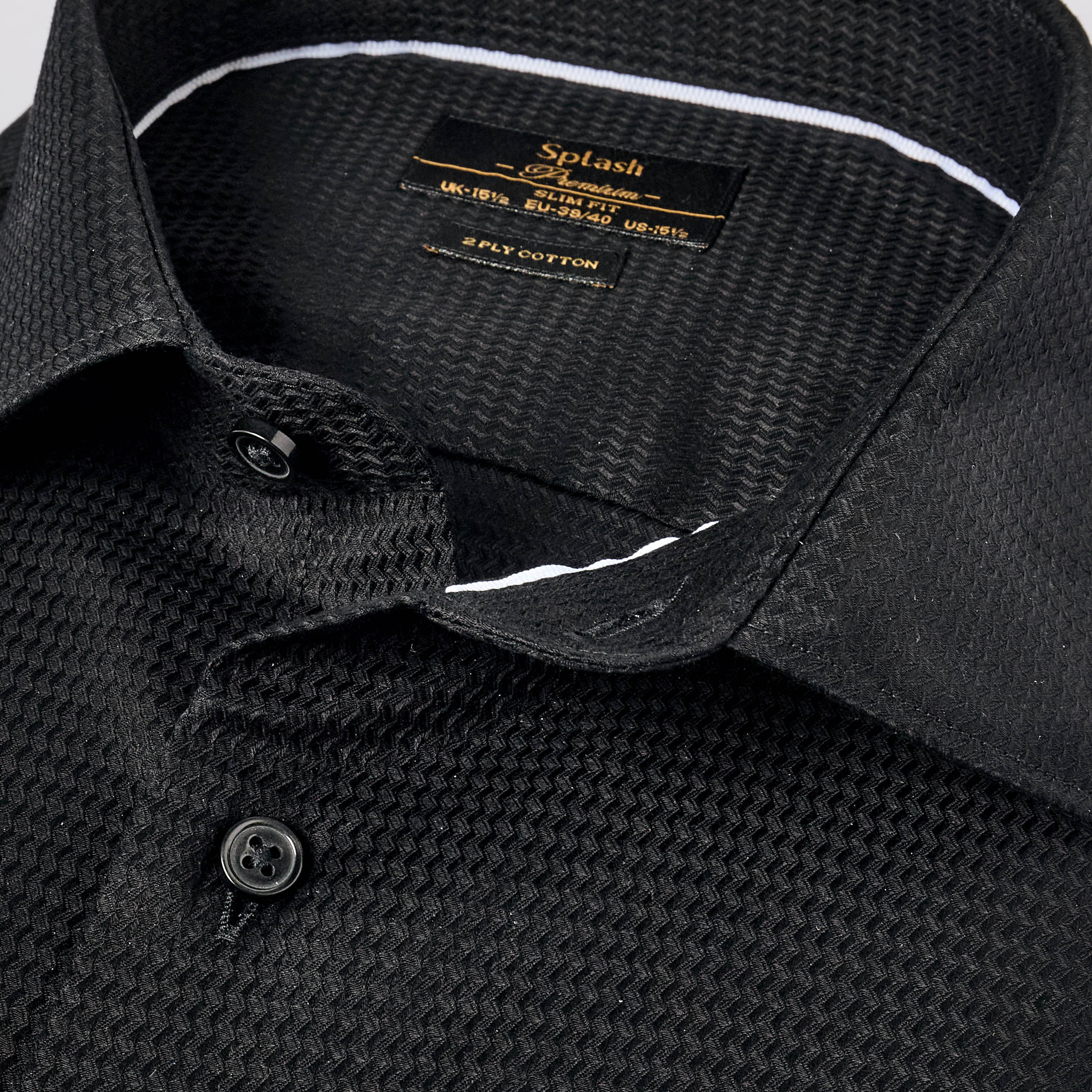 قميص بياقة عادية وأكمام طويلة وقصة سليم-men-clothing-shirts-image-2
