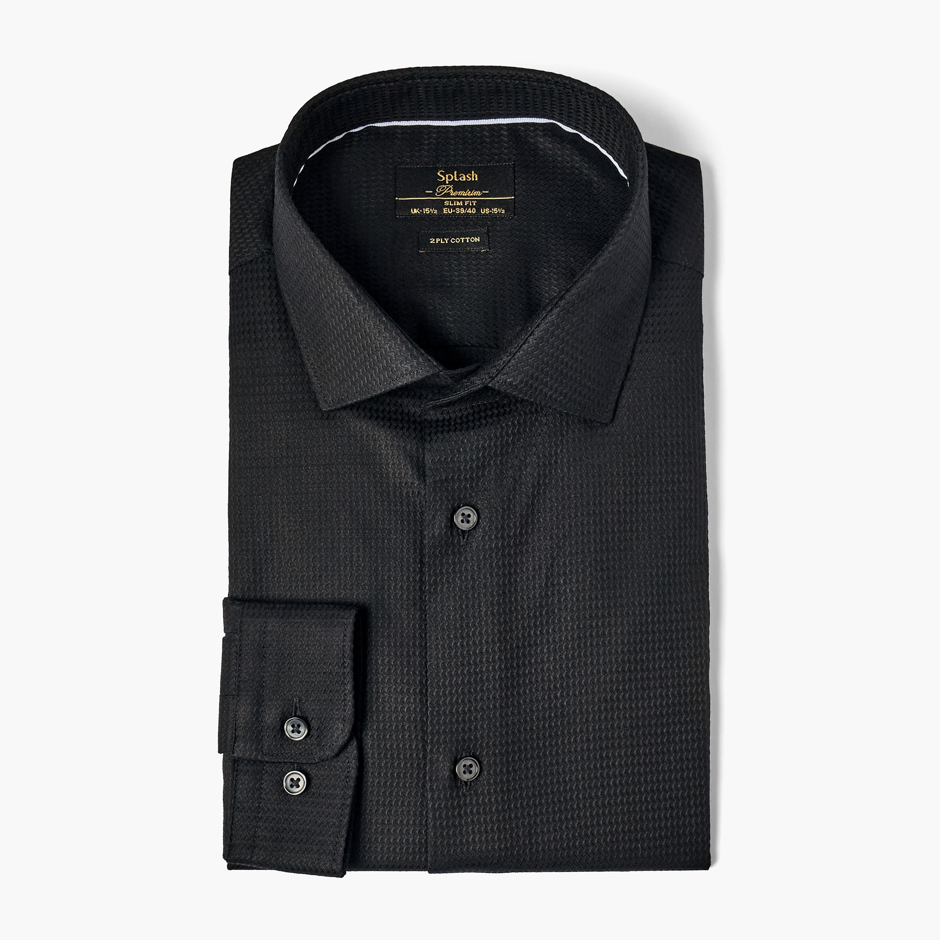 قميص بياقة عادية وأكمام طويلة وقصة سليم-men-clothing-shirts-image-5