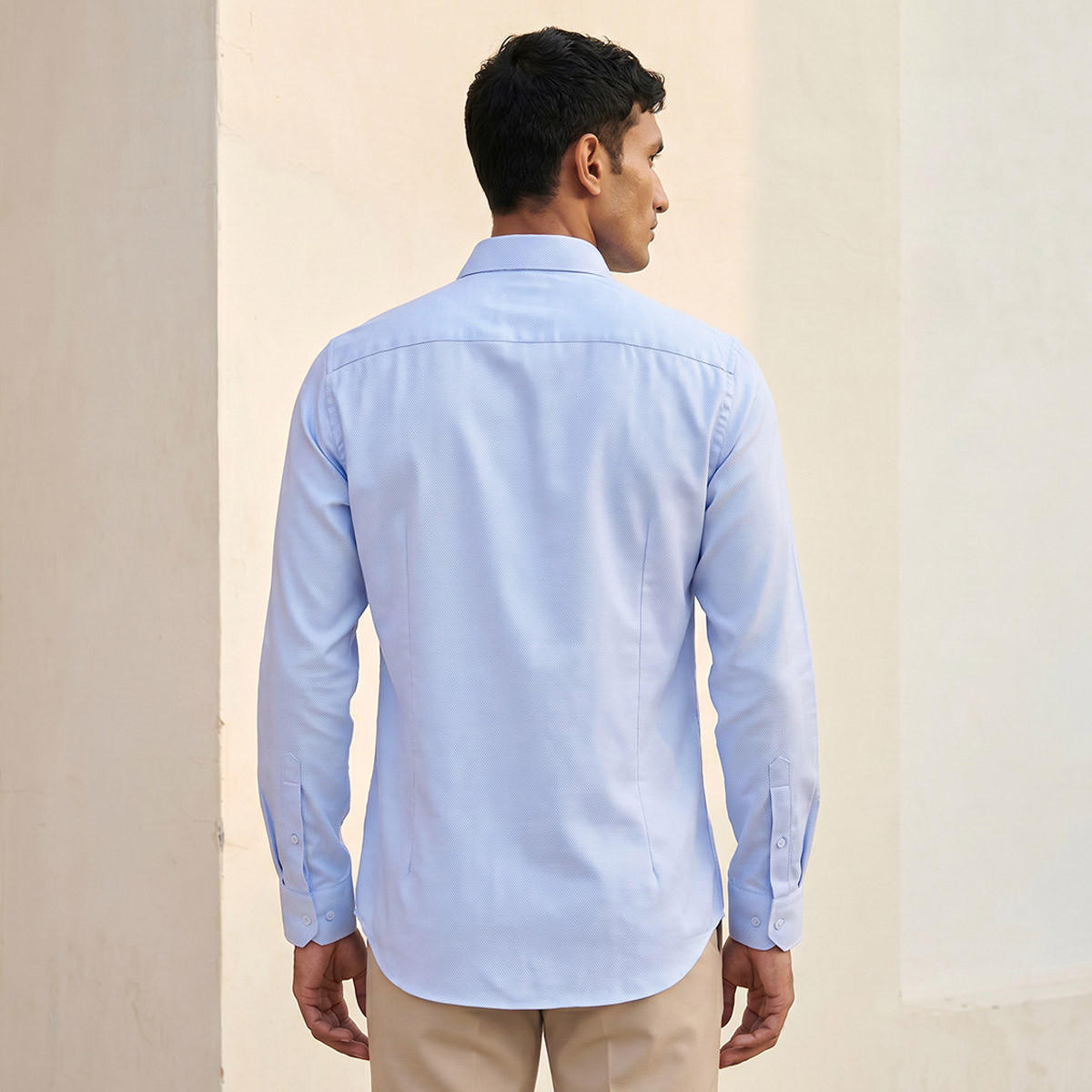 Slim Fit Collared Long Sleeves Shirt-men-clothing-shirts-image-3