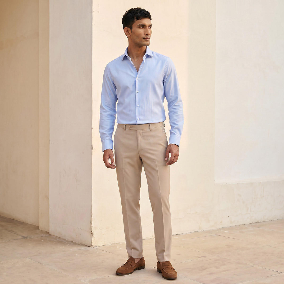 Slim Fit Collared Long Sleeves Shirt-men-clothing-shirts-image-4