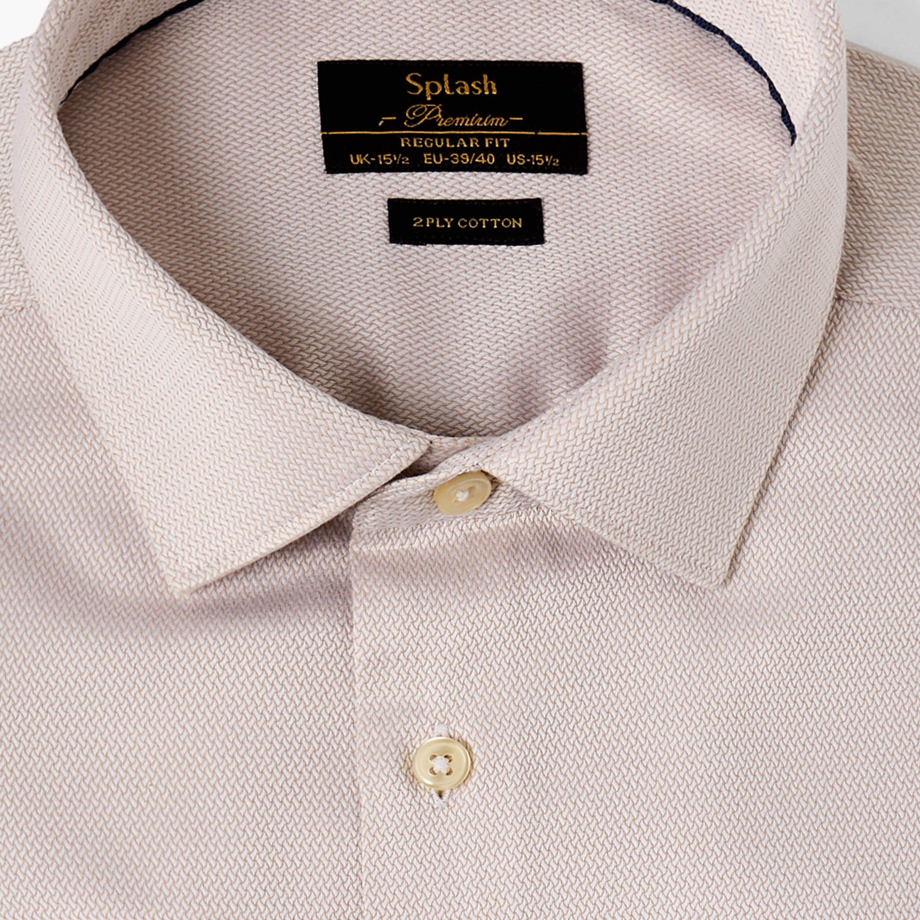 قميص دوبي بارز الملمس بقصة عادية وياقة عادية وأكمام طويلة-men-clothing-shirts-image-6