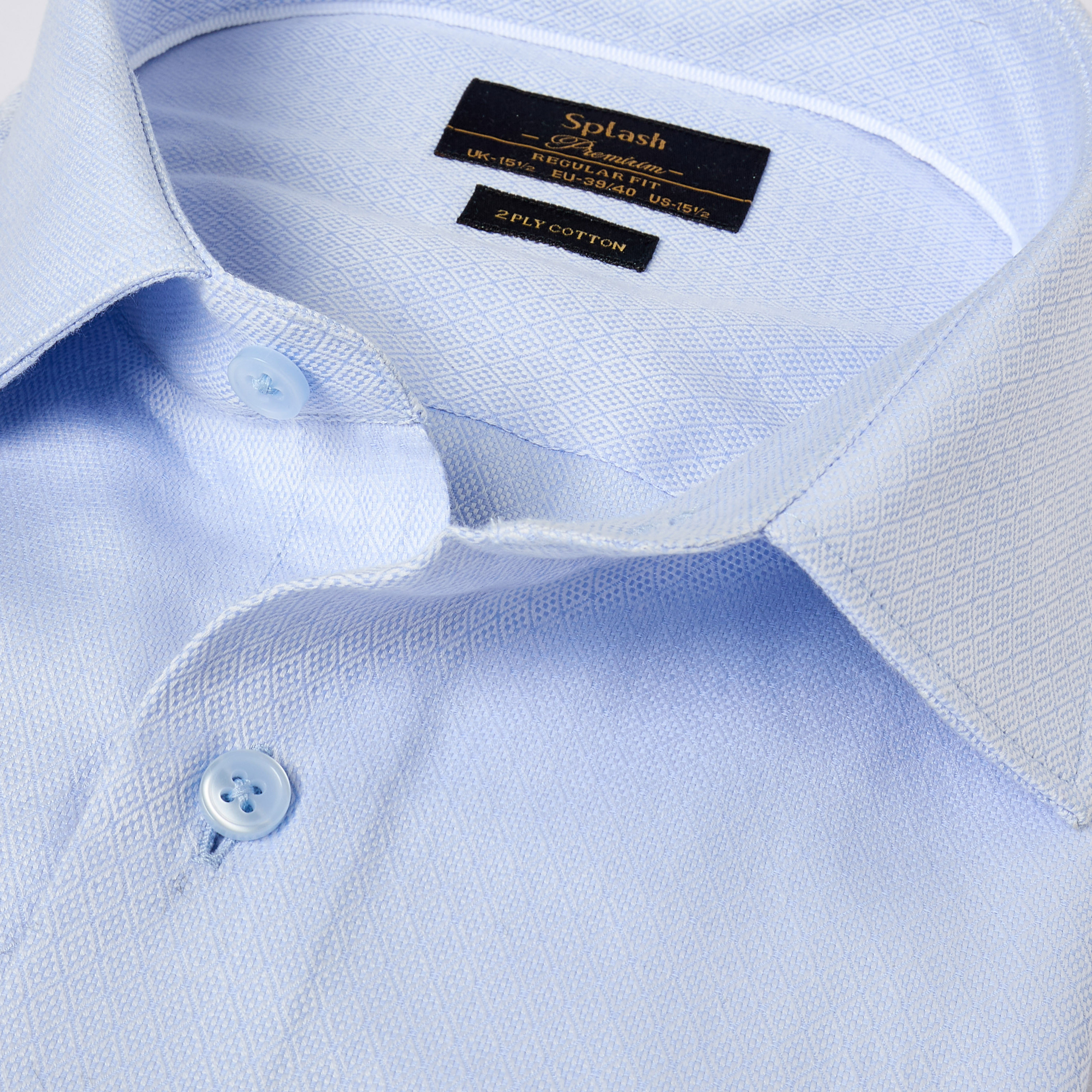 Regular Fit Collared Dobby Textured Long Sleeves Shirt-men-clothing-shirts-image-5