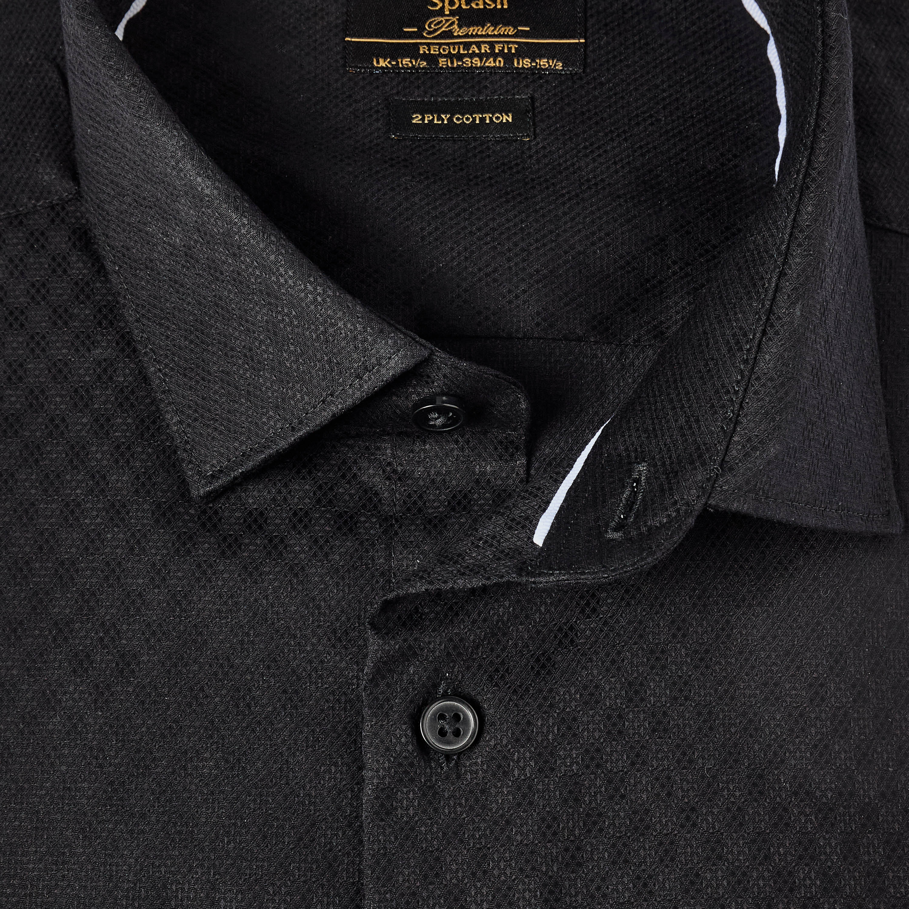 قميص دوبي بارز الملمس بقصة عادية وياقة عادية وأكمام طويلة-men-clothing-shirts-image-8
