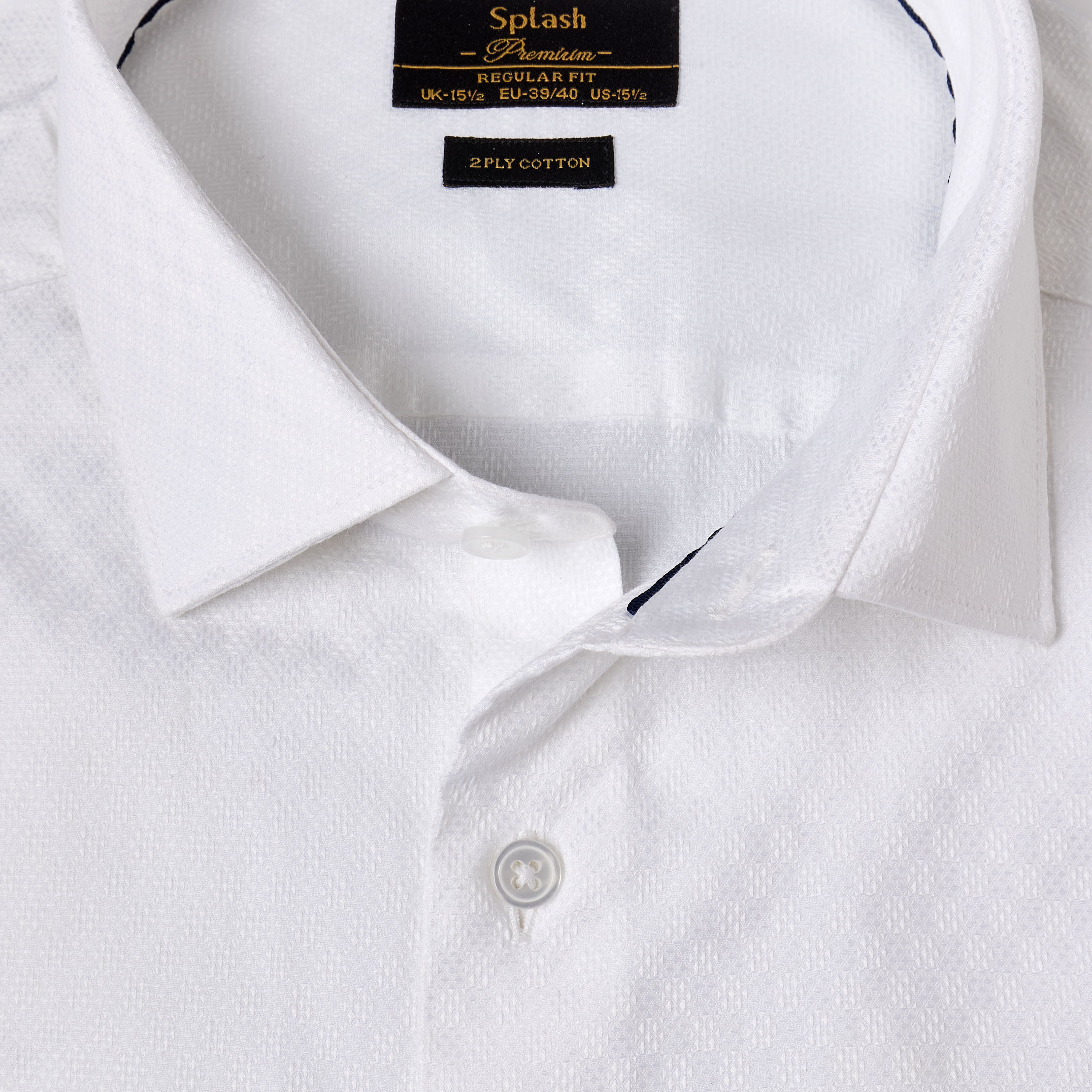Regular Fit Collared Dobby Textured Long Sleeves Shirt-men-clothing-shirts-image-7