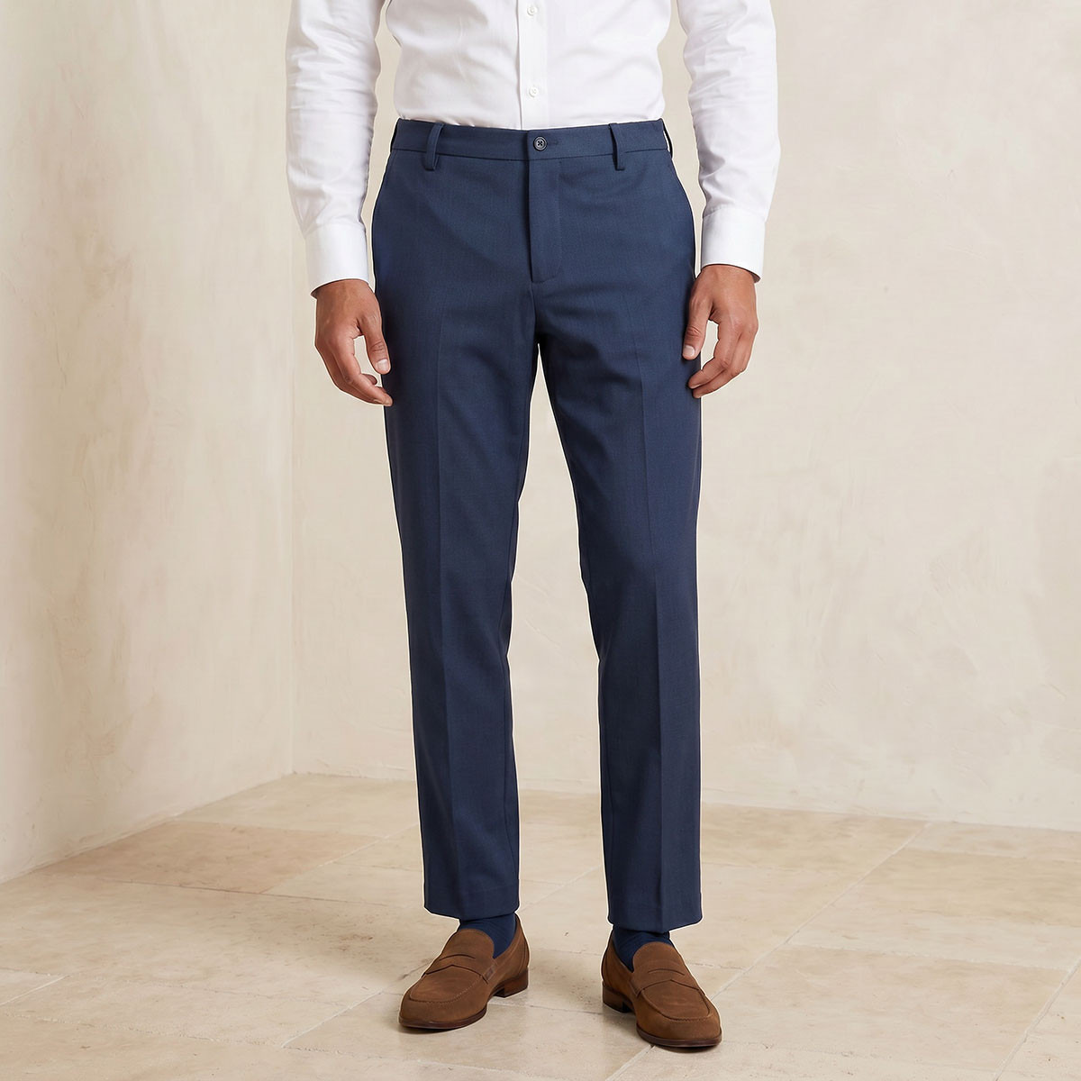 بنطلون رسمي بقصة عادية-men-clothing-bottoms-trousersandchinos-trousers-image-1