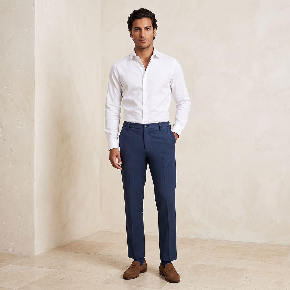 بنطلون رسمي بقصة عادية-men-clothing-bottoms-trousersandchinos-trousers-image-3