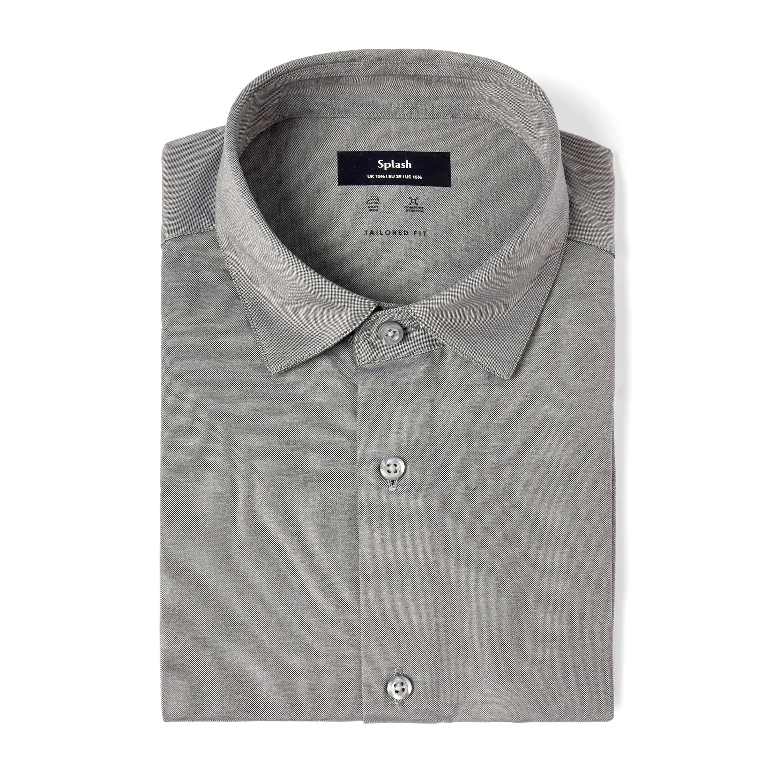 قميص بياقة كلاسيكية وقصة عادية وأكمام قصيرة-men-clothing-shirts-image-5