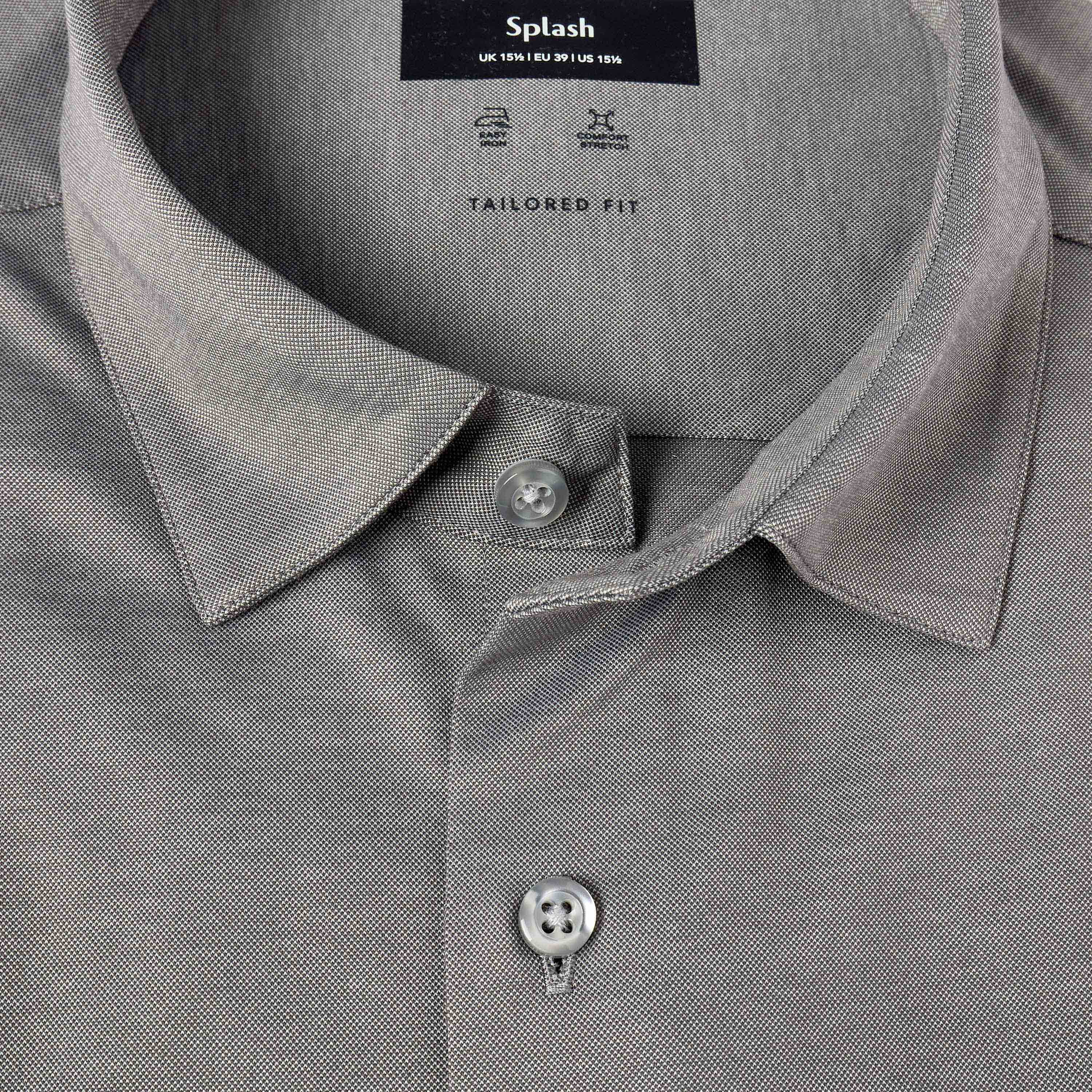 قميص بياقة كلاسيكية وقصة عادية وأكمام قصيرة-men-clothing-shirts-image-7