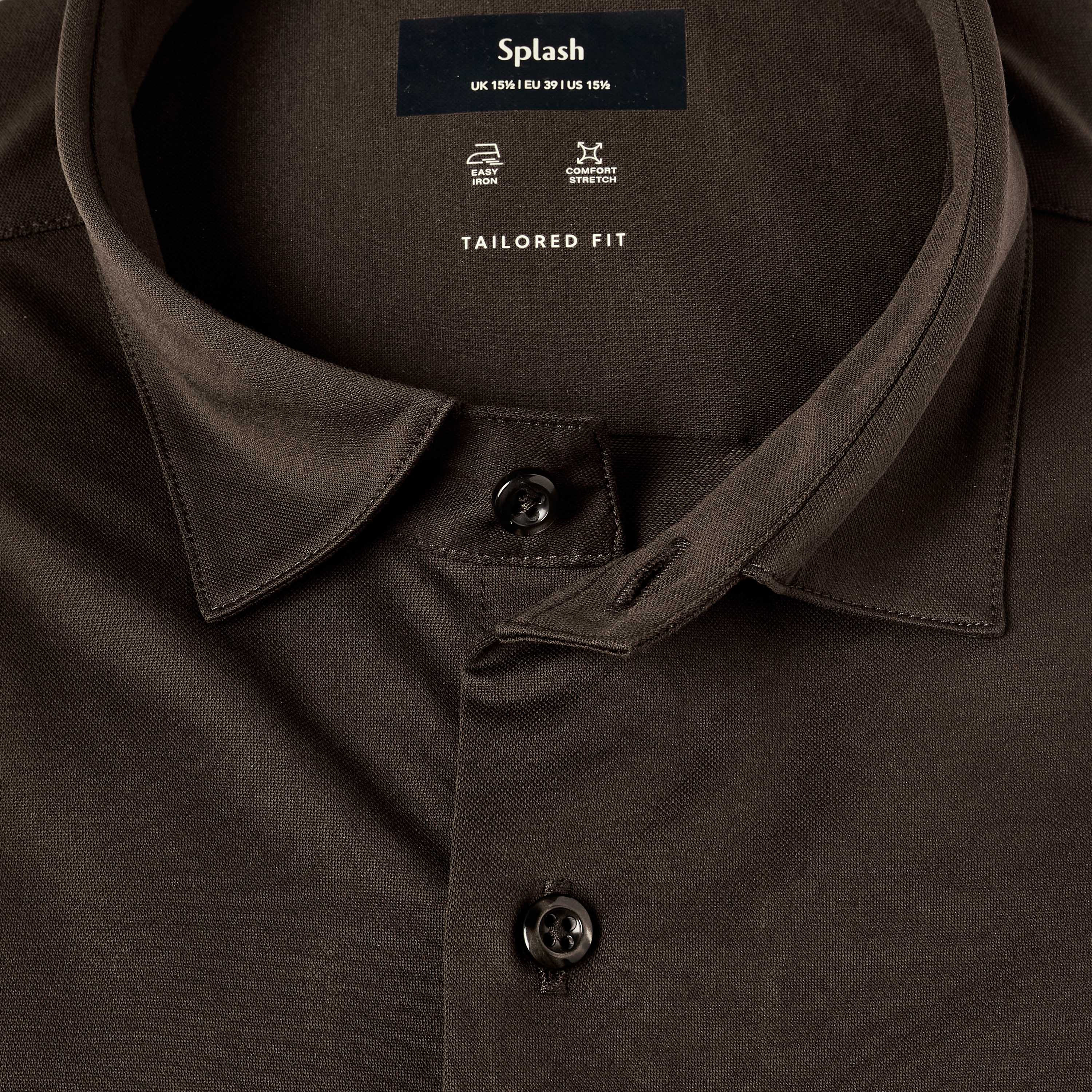 قميص بياقة كلاسيكية وقصة عادية وأكمام قصيرة-men-clothing-shirts-image-7