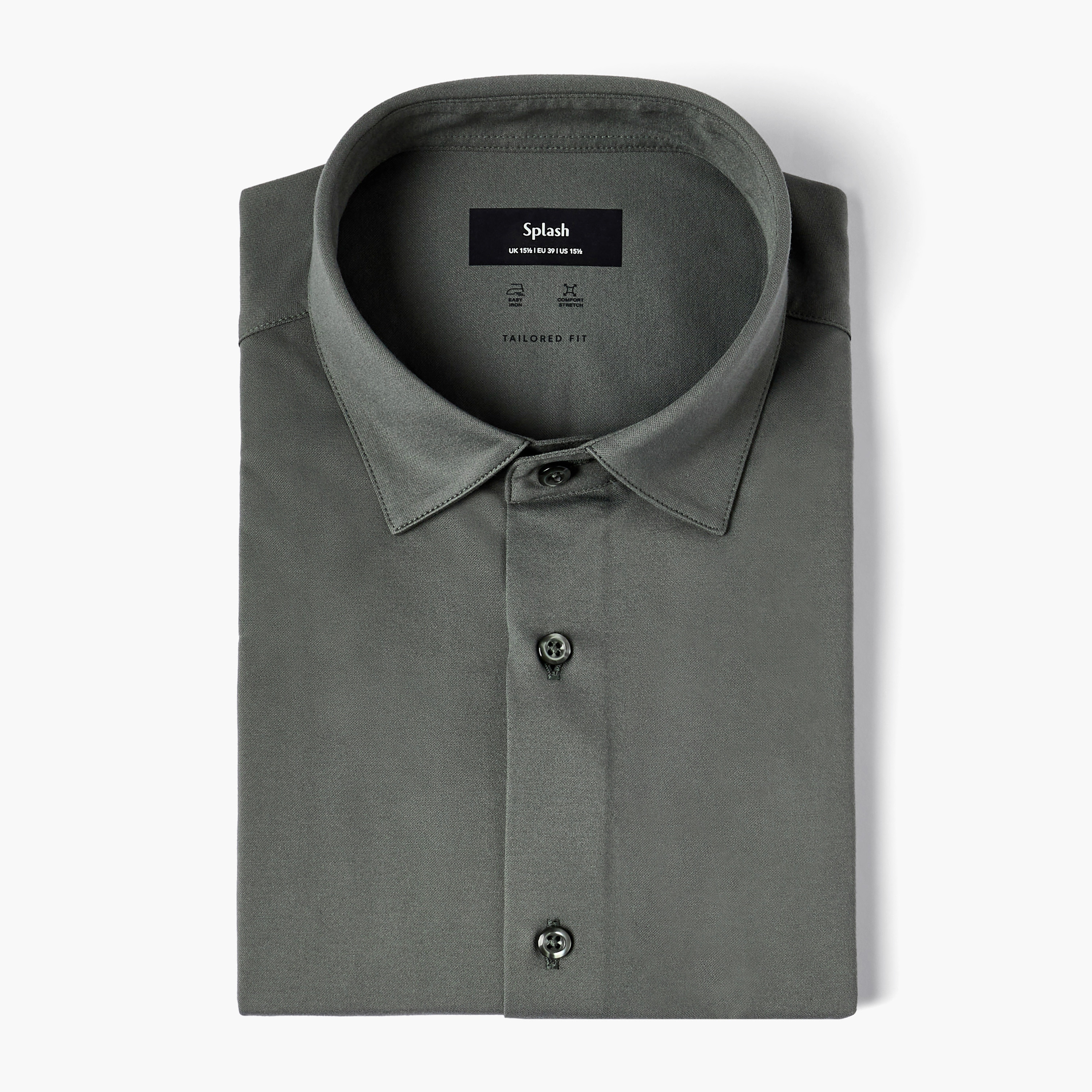 قميص بياقة كلاسيكية وقصة عادية وأكمام قصيرة-men-clothing-shirts-image-5