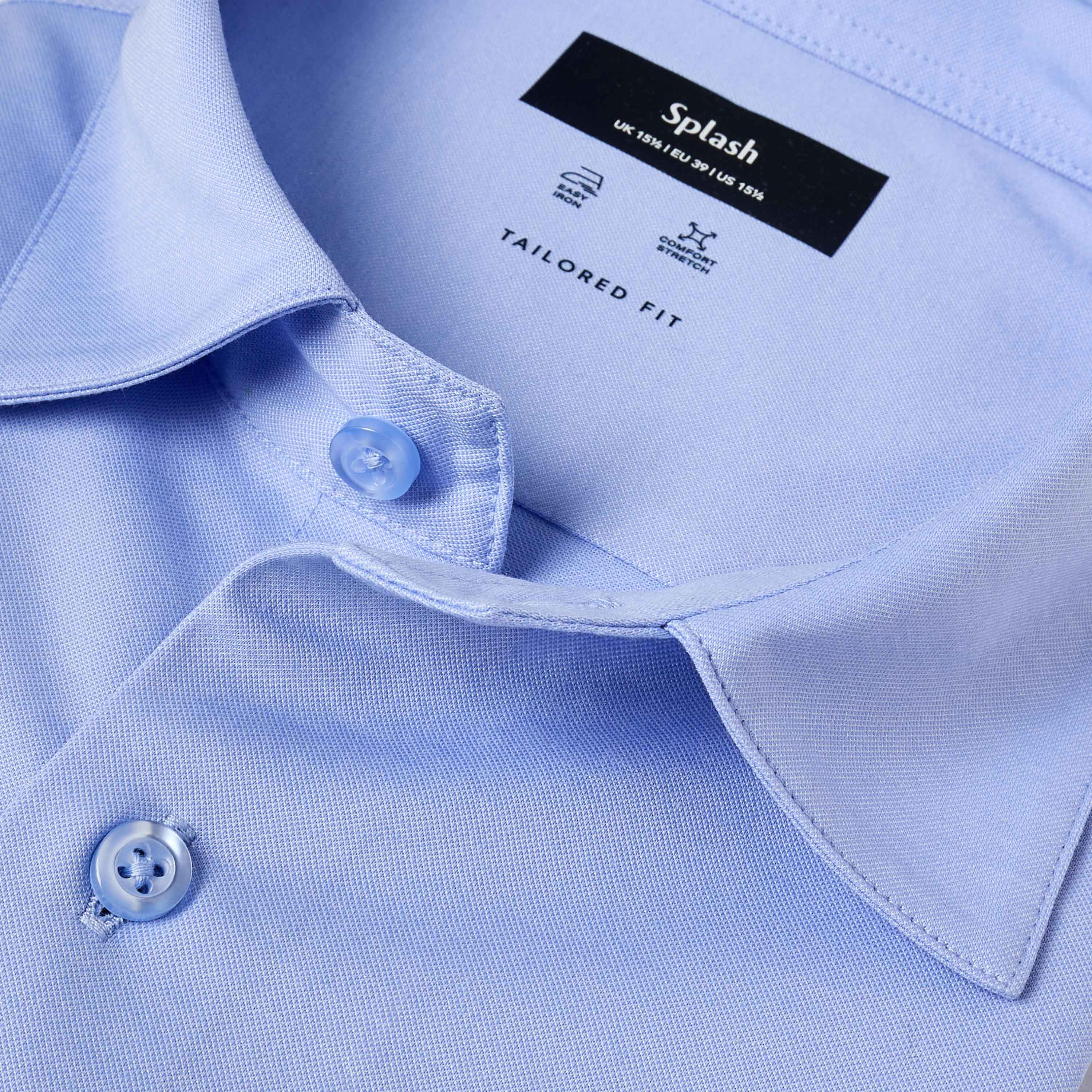 قميص بياقة كلاسيكية وقصة عادية وأكمام قصيرة-men-clothing-shirts-image-2