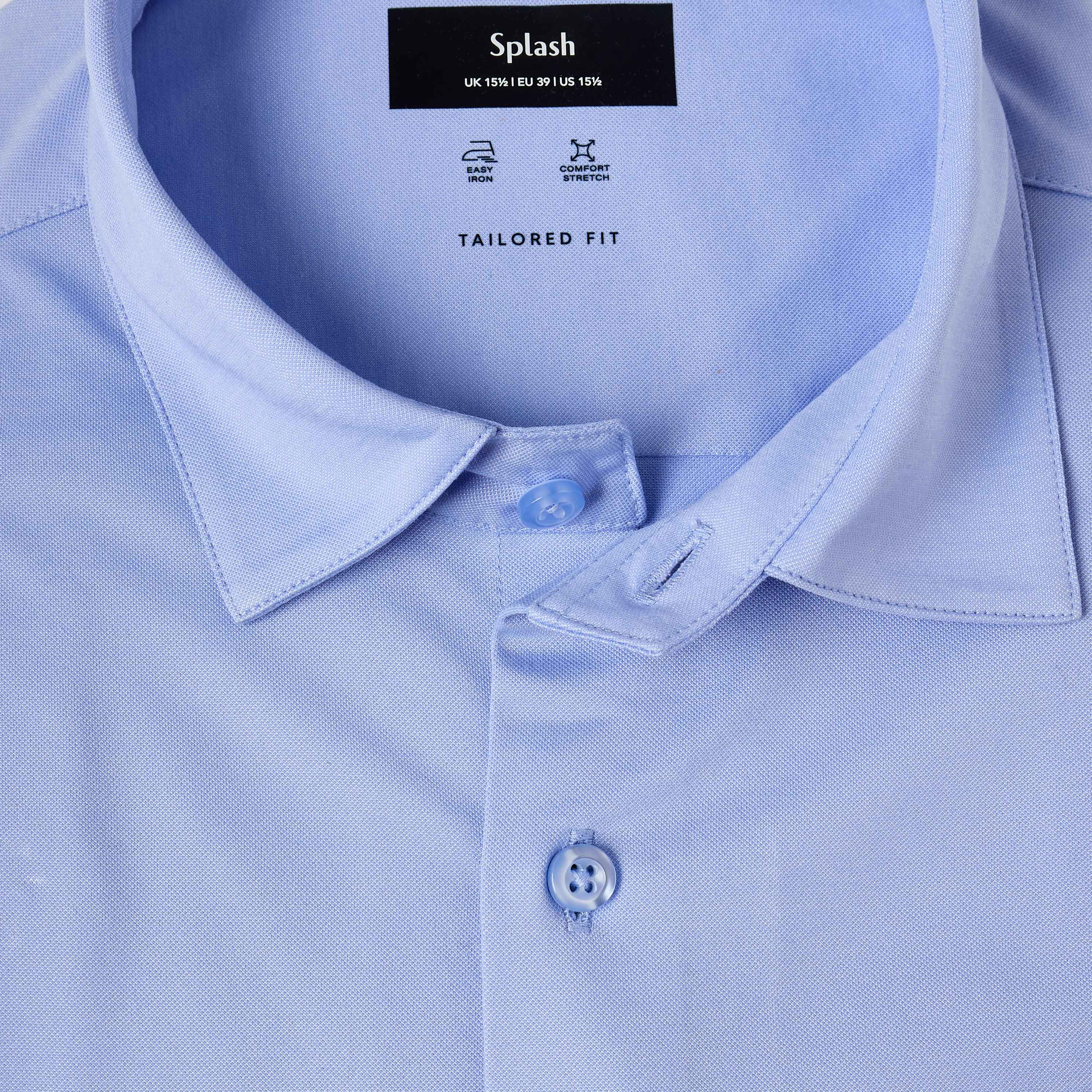 قميص بياقة كلاسيكية وقصة عادية وأكمام قصيرة-men-clothing-shirts-image-7