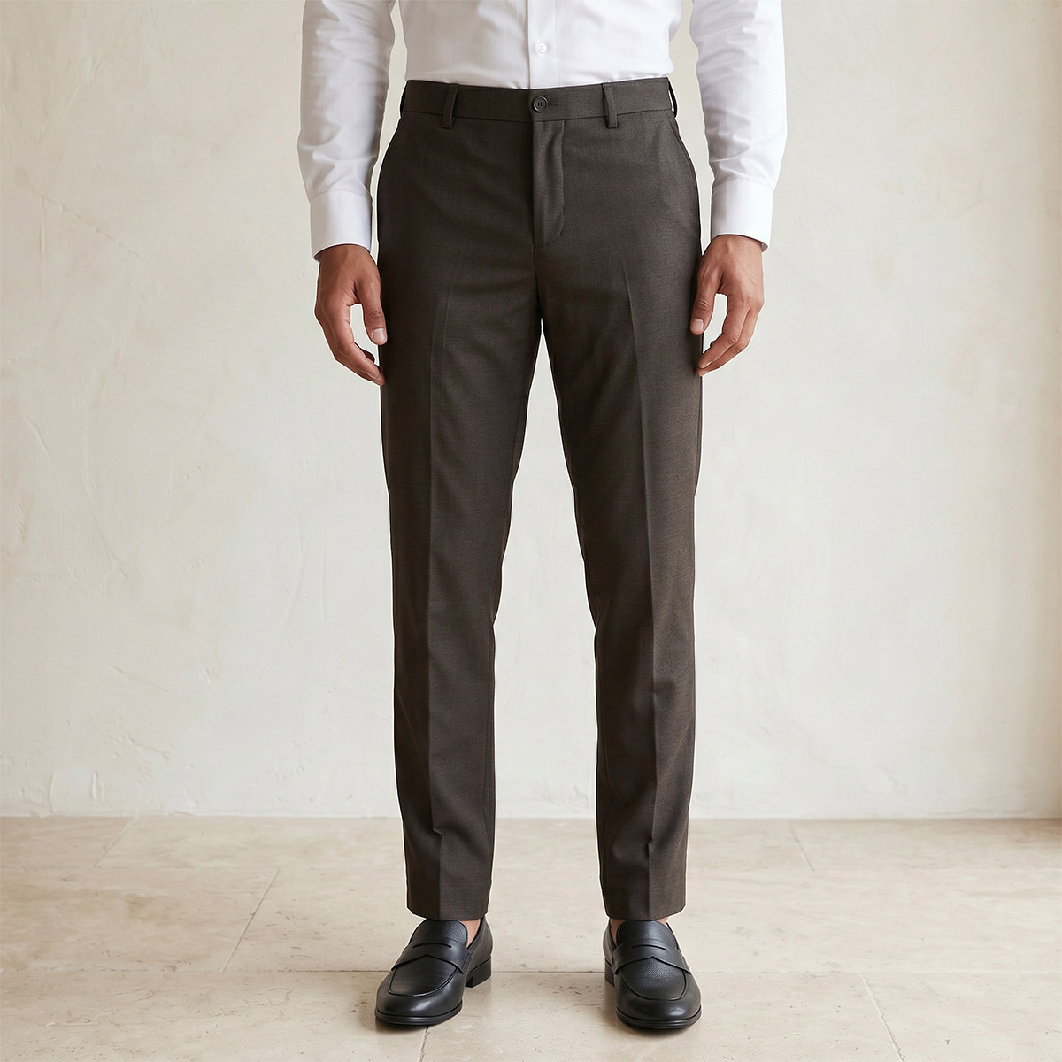 Slim Fit Dobby Formal Trousers-men-clothing-bottoms-trousersandchinos-trousers-image-1