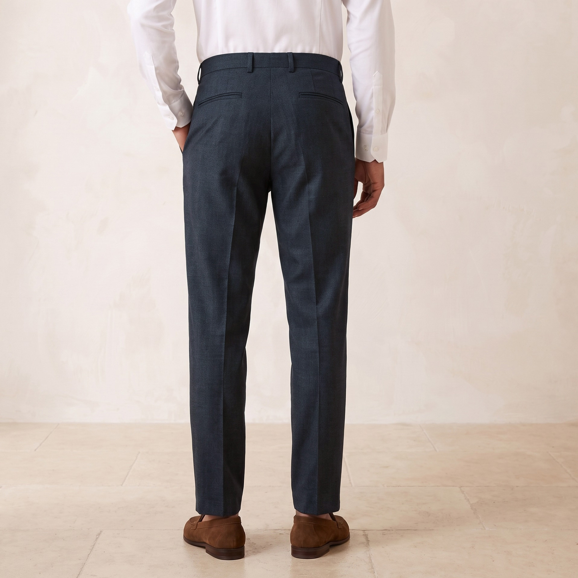 Checked Slim Fit Formal Trousers-men-clothing-coordsets-image-4