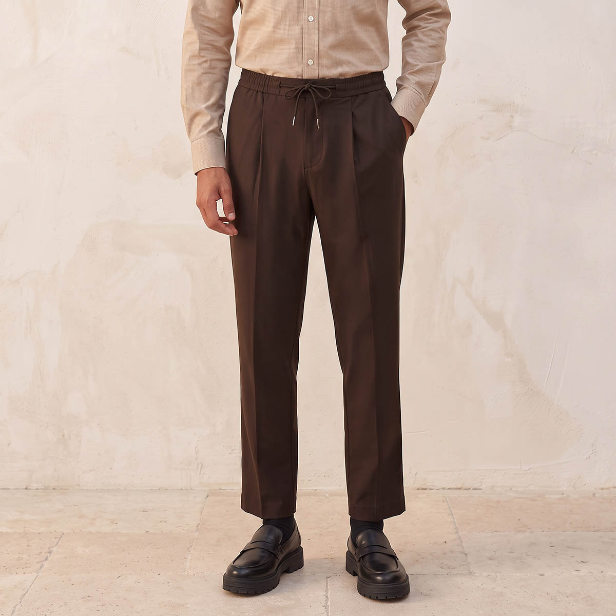 Regular Fit Formal Pleated Trousers-men-clothing-bottoms-trousersandchinos-trousers-image-1