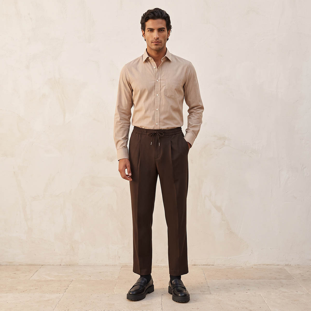 Regular Fit Formal Pleated Trousers-men-clothing-bottoms-trousersandchinos-trousers-image-2