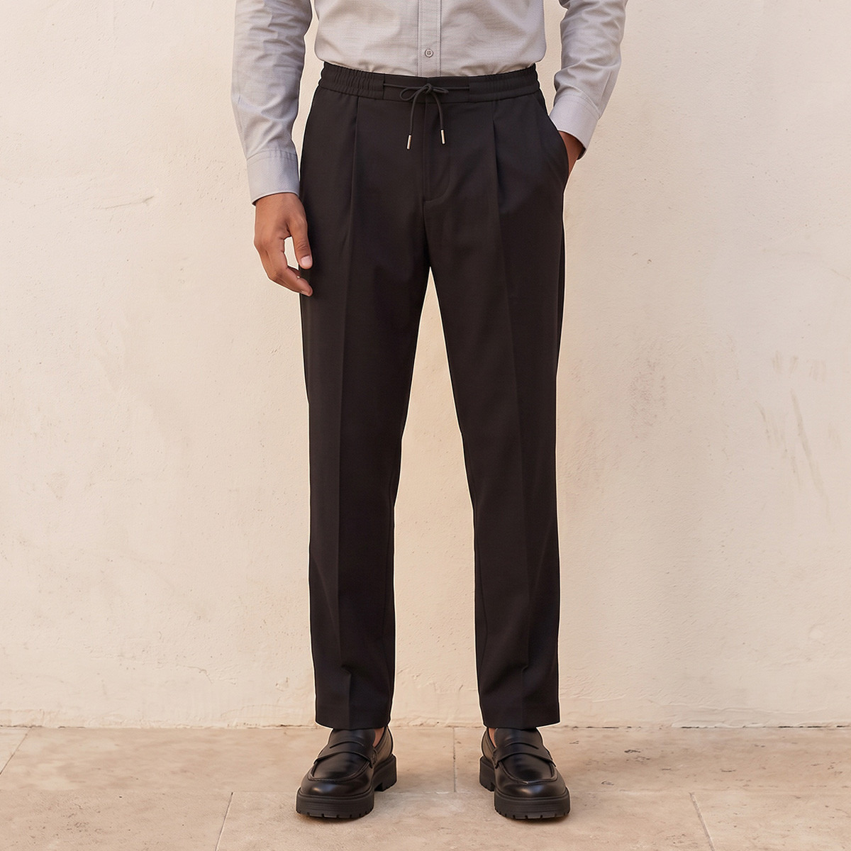 Regular Fit Formal Pleated Trousers-men-clothing-bottoms-trousersandchinos-trousers-image-1